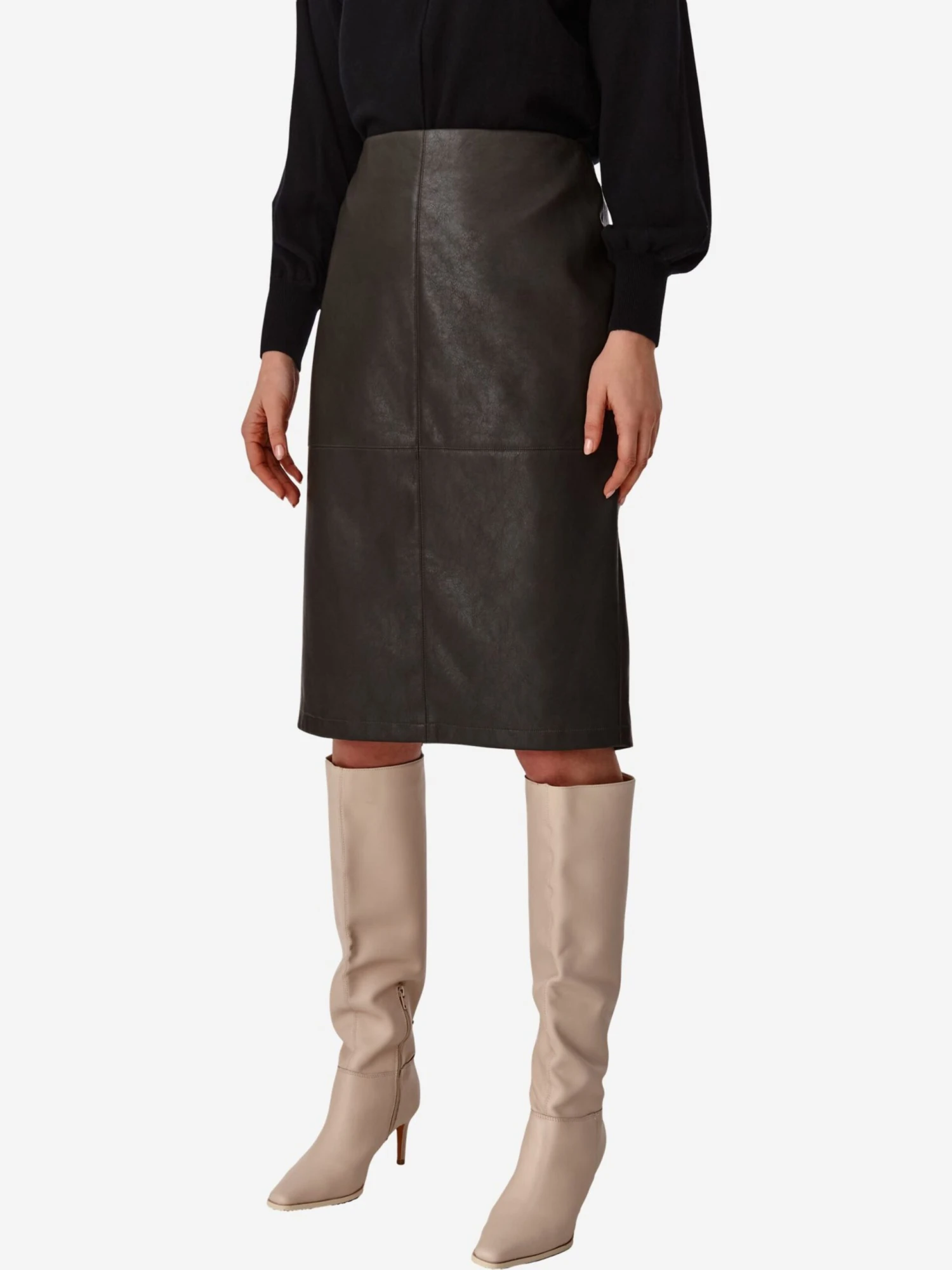 Leren Rokken Rok LEDIKO Dames Spar 4 Leren Rokken Rok LEDIKO Dames Spar - Afbeelding 2