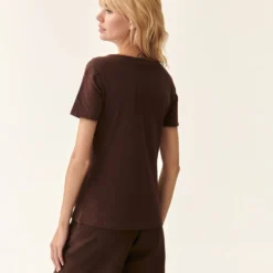 T-shirts Shirt Mikajana Dames Bruin / Lichtbruin -About You Winkel 0279505a413ac2285b7beba59f4978e3 scaled