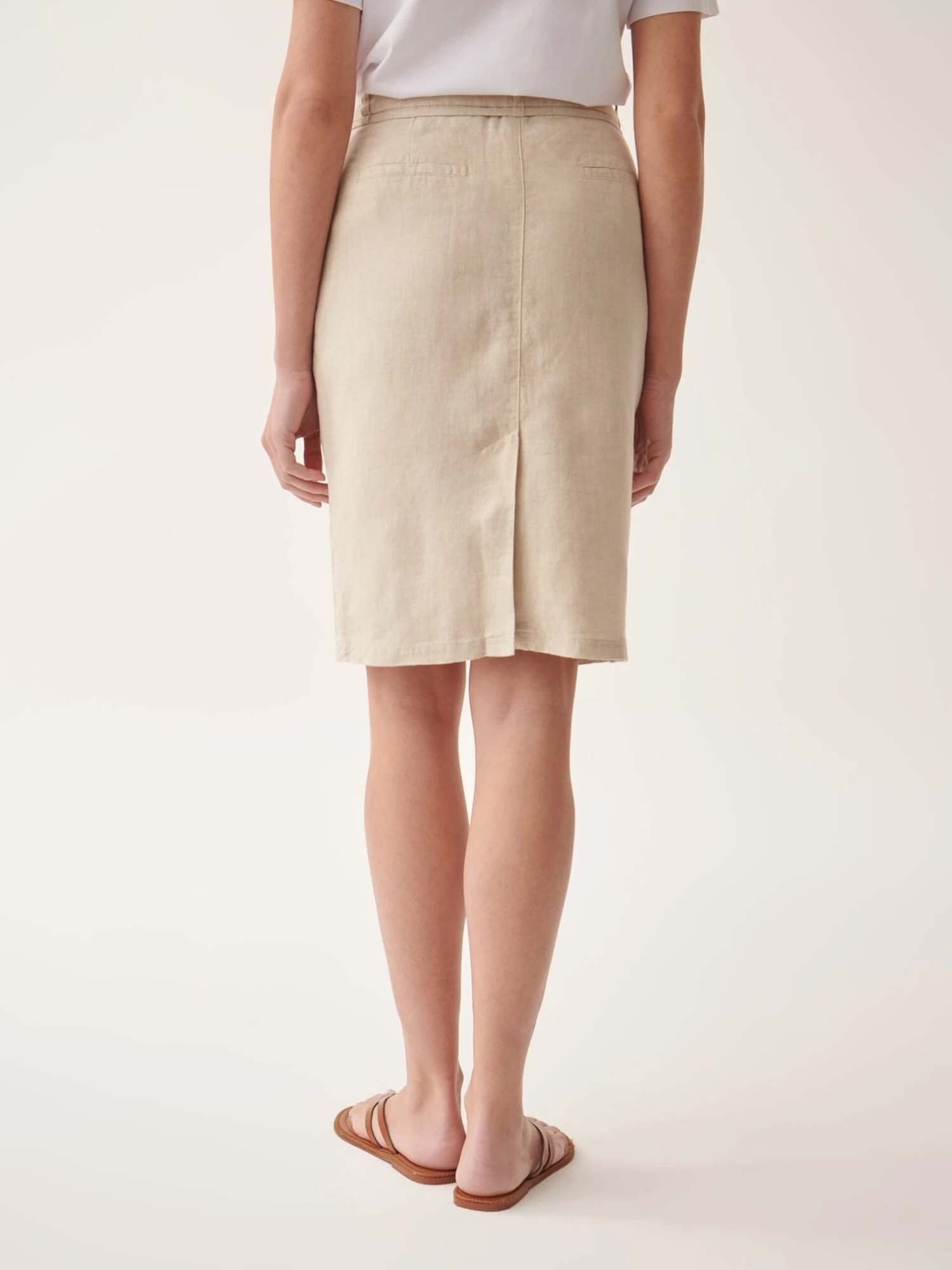 Midi Rokken Rok Szami Dames Beige 5 Midi Rokken Rok Szami Dames Beige - Afbeelding 3