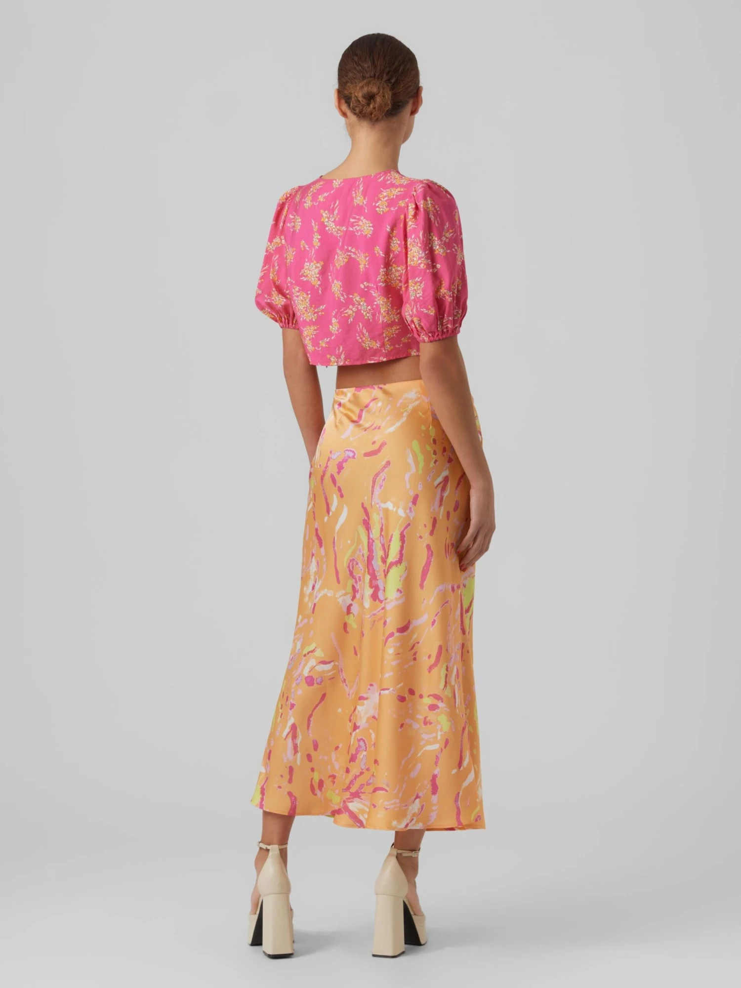 Vero Moda Maxi Rokken Rok HEART OLI Dames Lichtoranje 5 Vero Moda Maxi Rokken Rok HEART OLI Dames Lichtoranje - Afbeelding 3