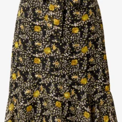 Y.A.S Midi Rokken Rok Vander Dames Geel / Safraan / Zwart