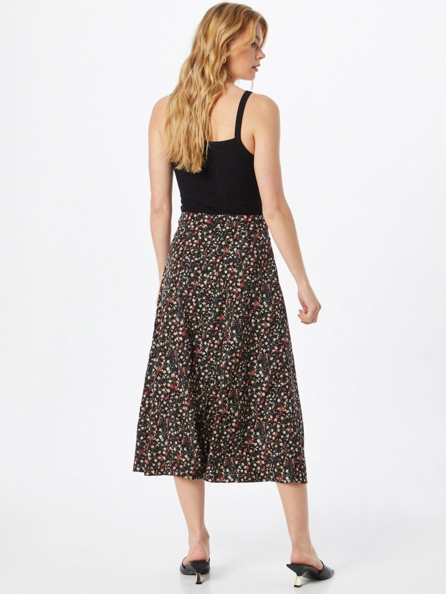 Louche Midi Rokken Rok KIYO Dames Zwart 6 Louche Midi Rokken Rok KIYO Dames Zwart - Afbeelding 4