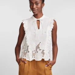 Y.A.S Blouse Tops Blouse SANDRA Dames Offwhite -About You Winkel 0aa6a655530afe958e0cef8c310026e6 scaled