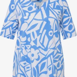 Ulla Popken T-shirts Shirt Dames Blauw