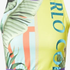 CARLO COLUCCI Crop Tops Top Dames Geel / Mintgroen