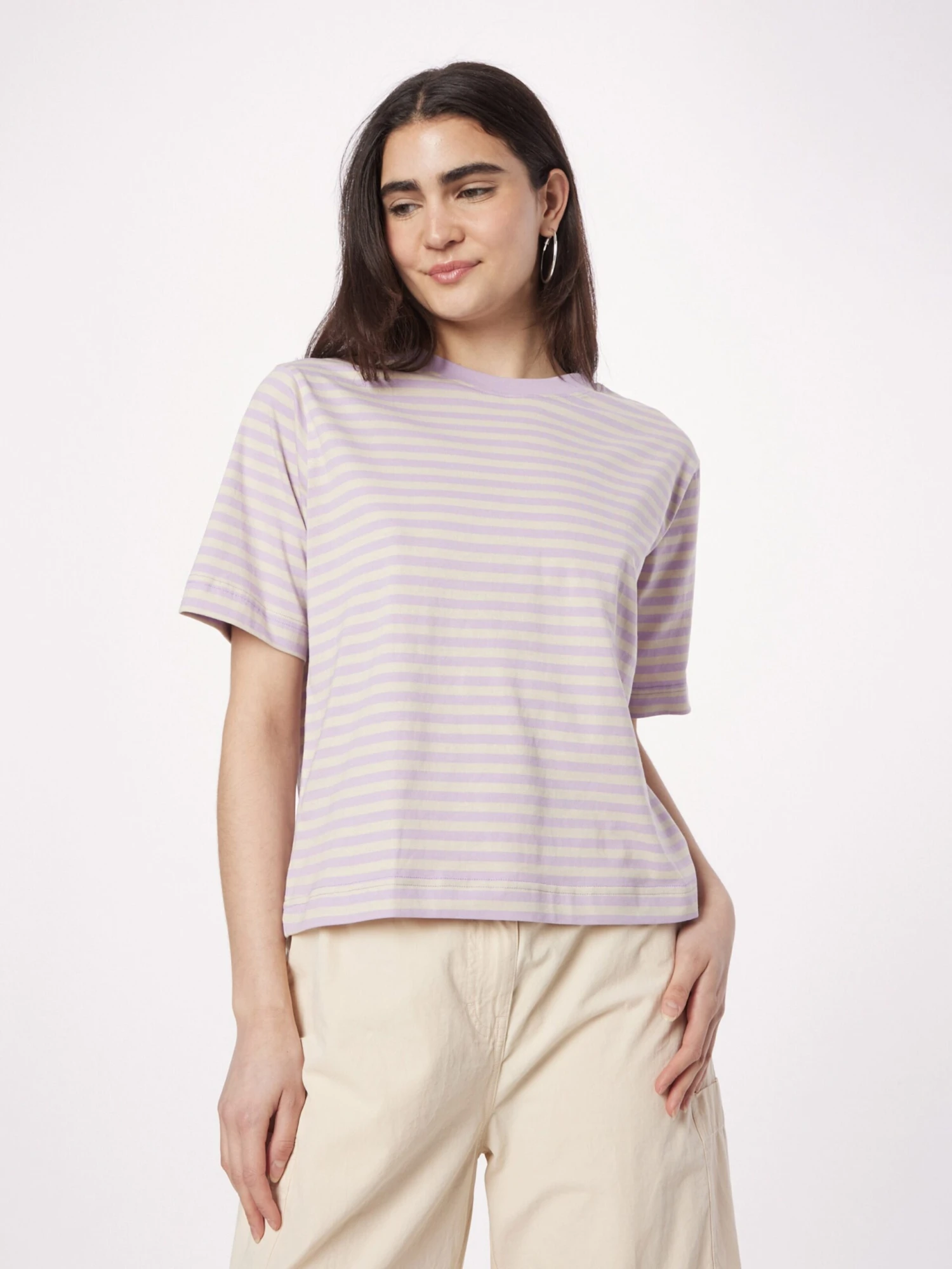 DEDICATED T-shirts Shirt Vadstena Dames Lila / Wolwit 5 DEDICATED T-shirts Shirt Vadstena Dames Lila / Wolwit - Afbeelding 3