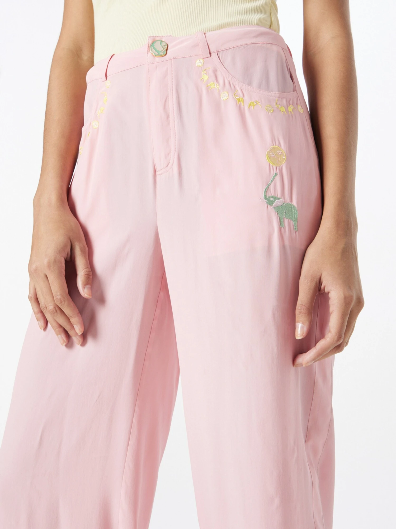 Pantalons Loosefit Broek Ahel Dames Rosa 4 Pantalons Loosefit Broek Ahel Dames Rosa - Afbeelding 2