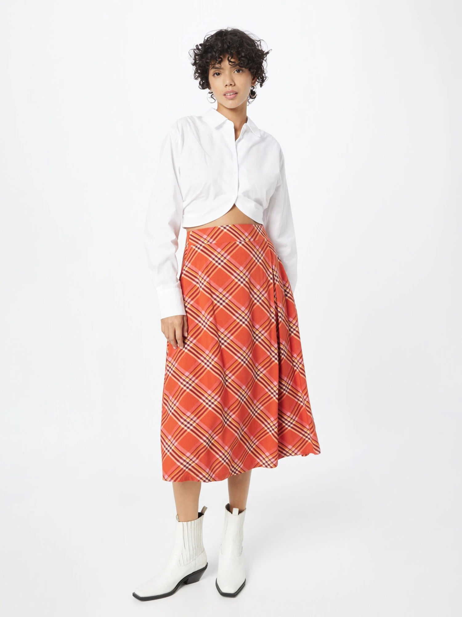 Blutsgeschwister Midi Rokken Rok Flowtime Dames Oranje 7 Blutsgeschwister Midi Rokken Rok Flowtime Dames Oranje - Afbeelding 5