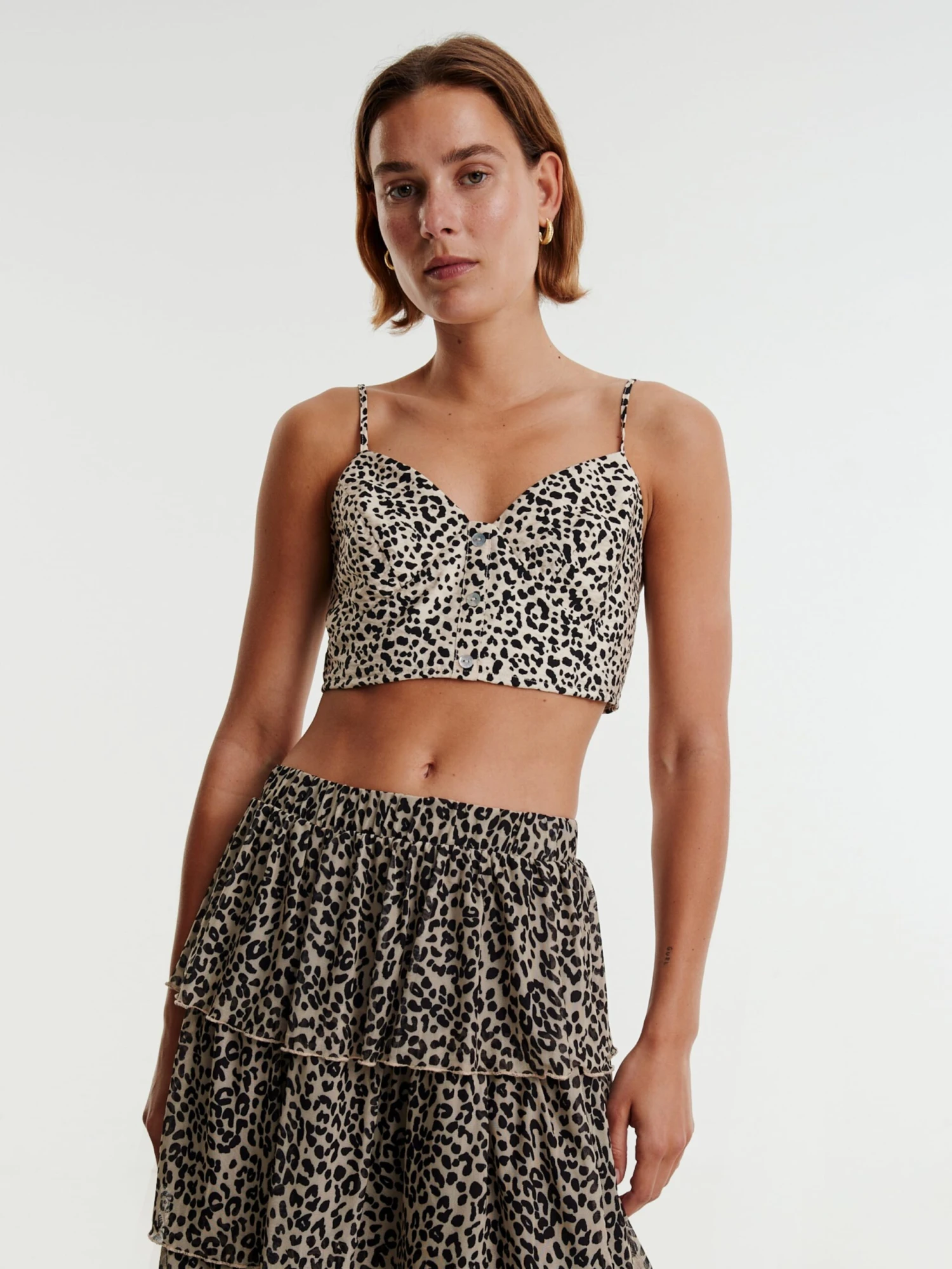 EDITED Crop Tops Top Ennie Dames Bruin / Gemengde Kleuren 6 EDITED Crop Tops Top Ennie Dames Bruin / Gemengde Kleuren - Afbeelding 4