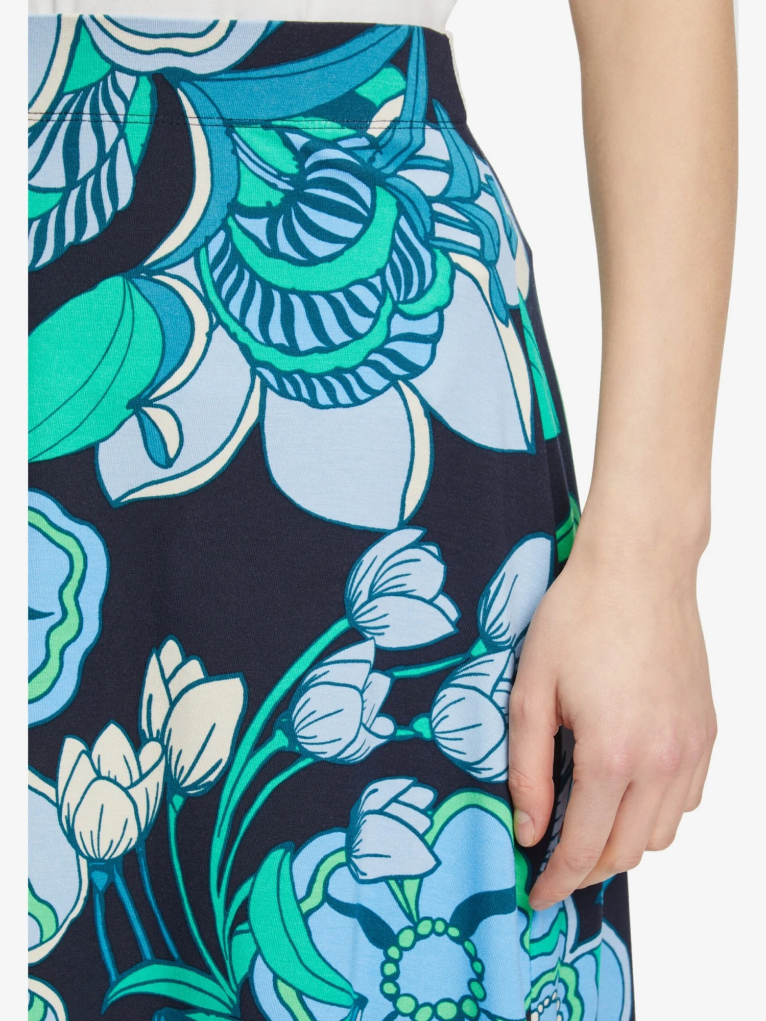 Betty Barclay Midi Rokken Rok Dames Donkerblauw 8 Betty Barclay Midi Rokken Rok Dames Donkerblauw - Afbeelding 6