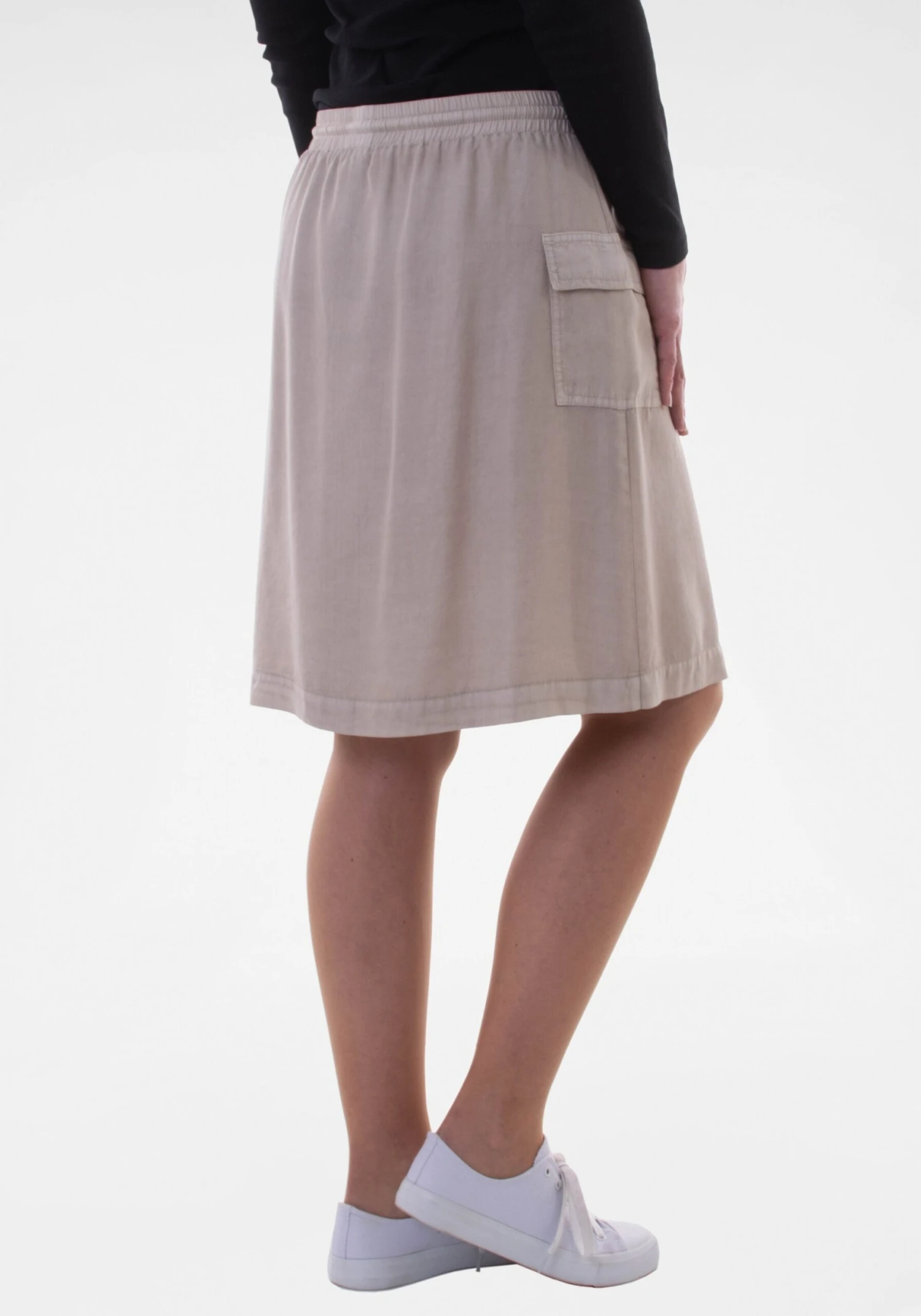 Midi Rokken Rok Dames Sand 6 Midi Rokken Rok Dames Sand - Afbeelding 4