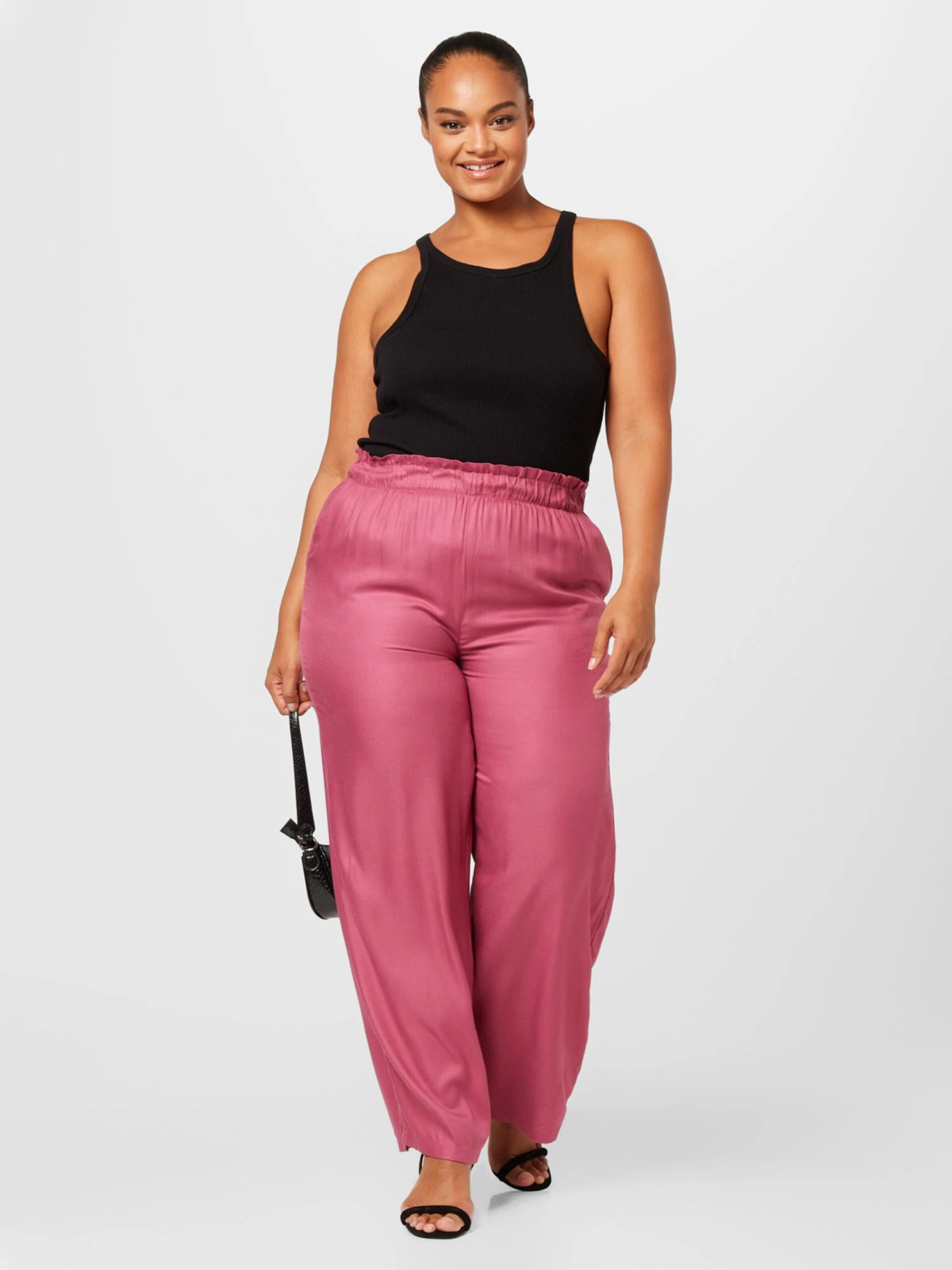 ONLY CARMAKOMA Pantalons Loosefit Broek CHANTAL Dames Pink 7 ONLY CARMAKOMA Pantalons Loosefit Broek CHANTAL Dames Pink - Afbeelding 5