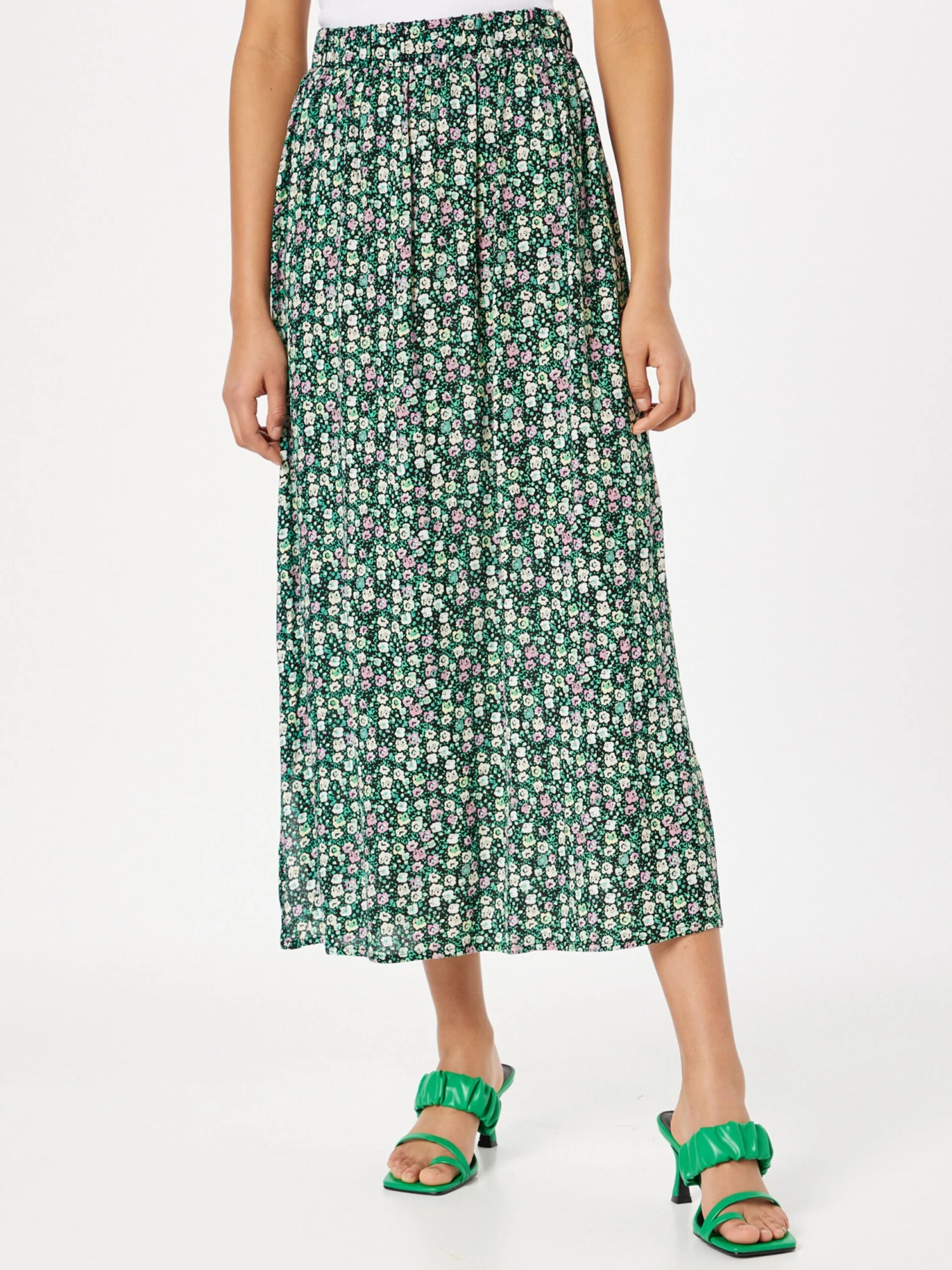 ICHI Maxi Rokken Rok MARRAKECH Dames Groen / Gemengde Kleuren 4 ICHI Maxi Rokken Rok MARRAKECH Dames Groen / Gemengde Kleuren - Afbeelding 2
