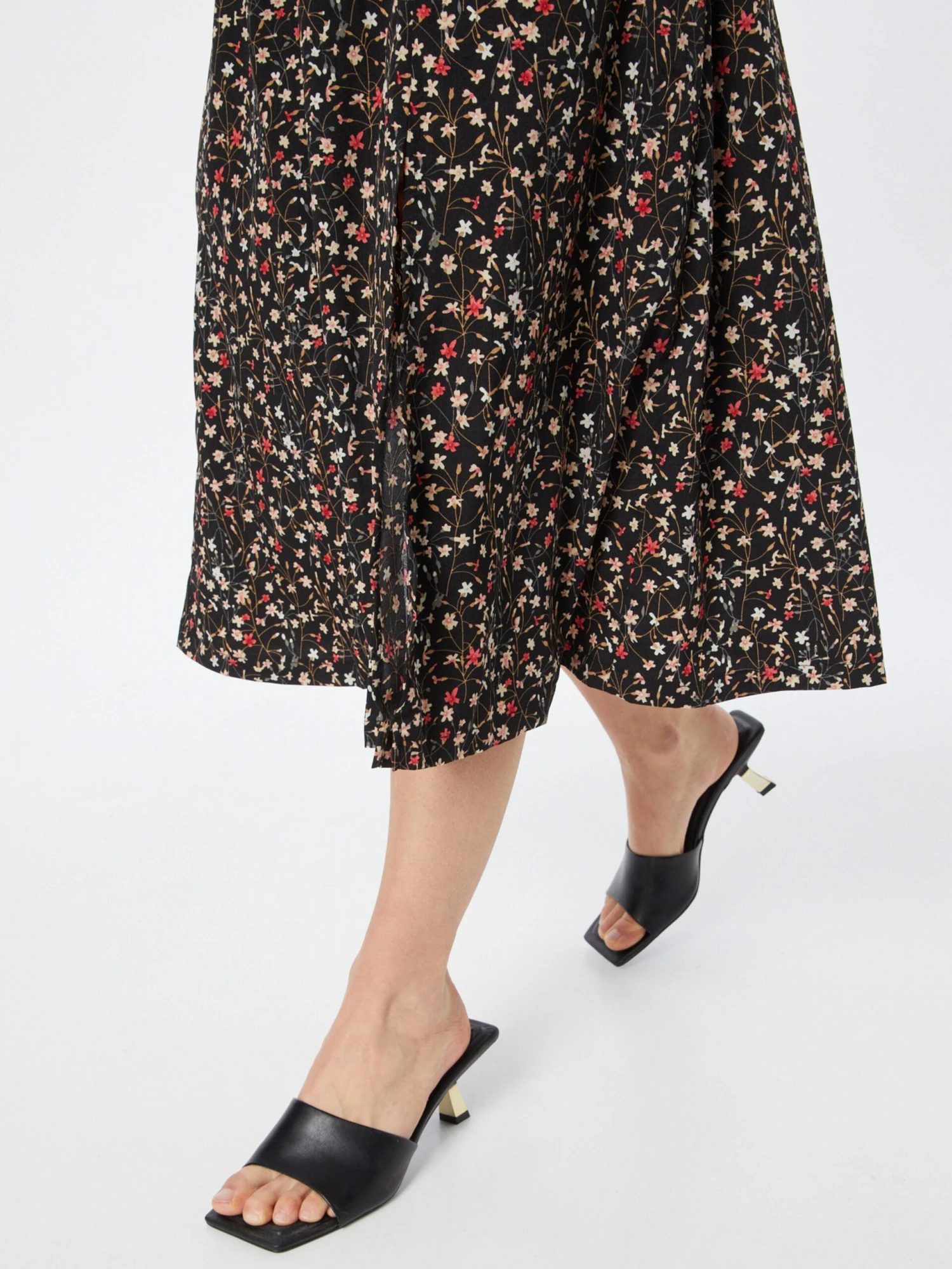 Louche Midi Rokken Rok KIYO Dames Zwart 4 Louche Midi Rokken Rok KIYO Dames Zwart - Afbeelding 2