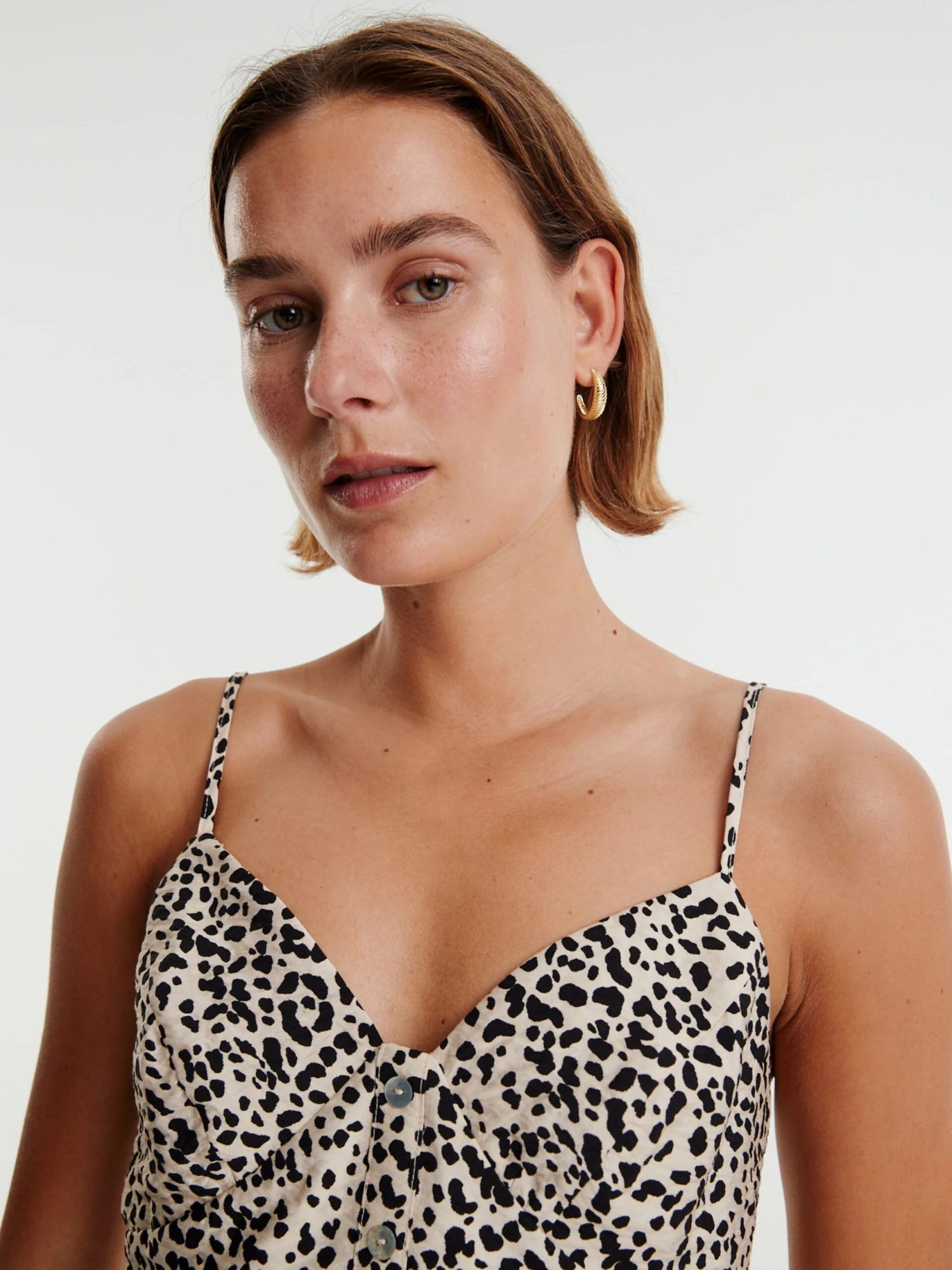 EDITED Crop Tops Top Ennie Dames Bruin / Gemengde Kleuren 4 EDITED Crop Tops Top Ennie Dames Bruin / Gemengde Kleuren - Afbeelding 2