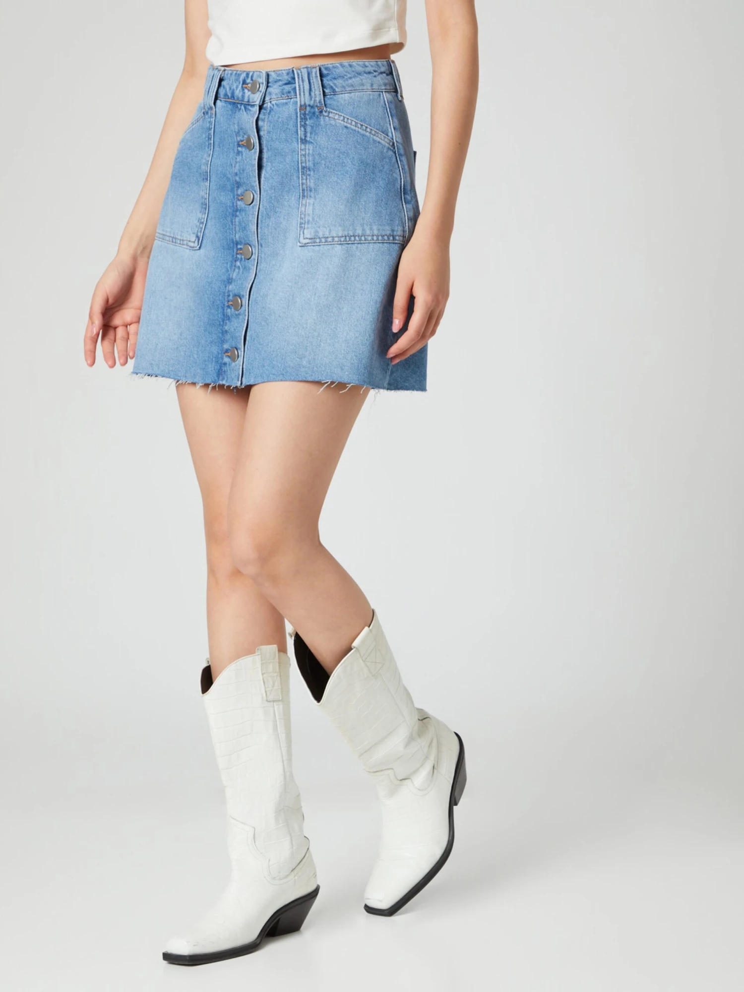 Mini Rokken Rok Vivian Dames Lichtblauw 5 Mini Rokken Rok Vivian Dames Lichtblauw - Afbeelding 3