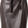 BOSS ORANGE Leren Rokken Rok Valila Dames Donkerbruin