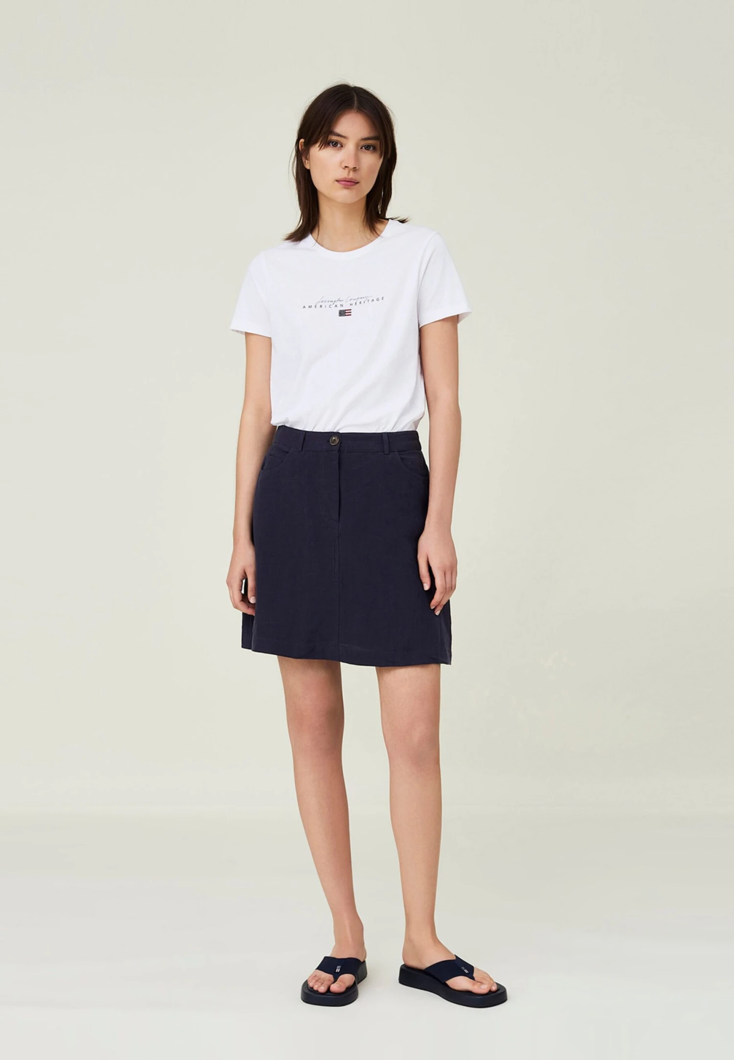 Lexington Mini Rokken Rok Stella Dames Donkerblauw 5 Lexington Mini Rokken Rok Stella Dames Donkerblauw - Afbeelding 3