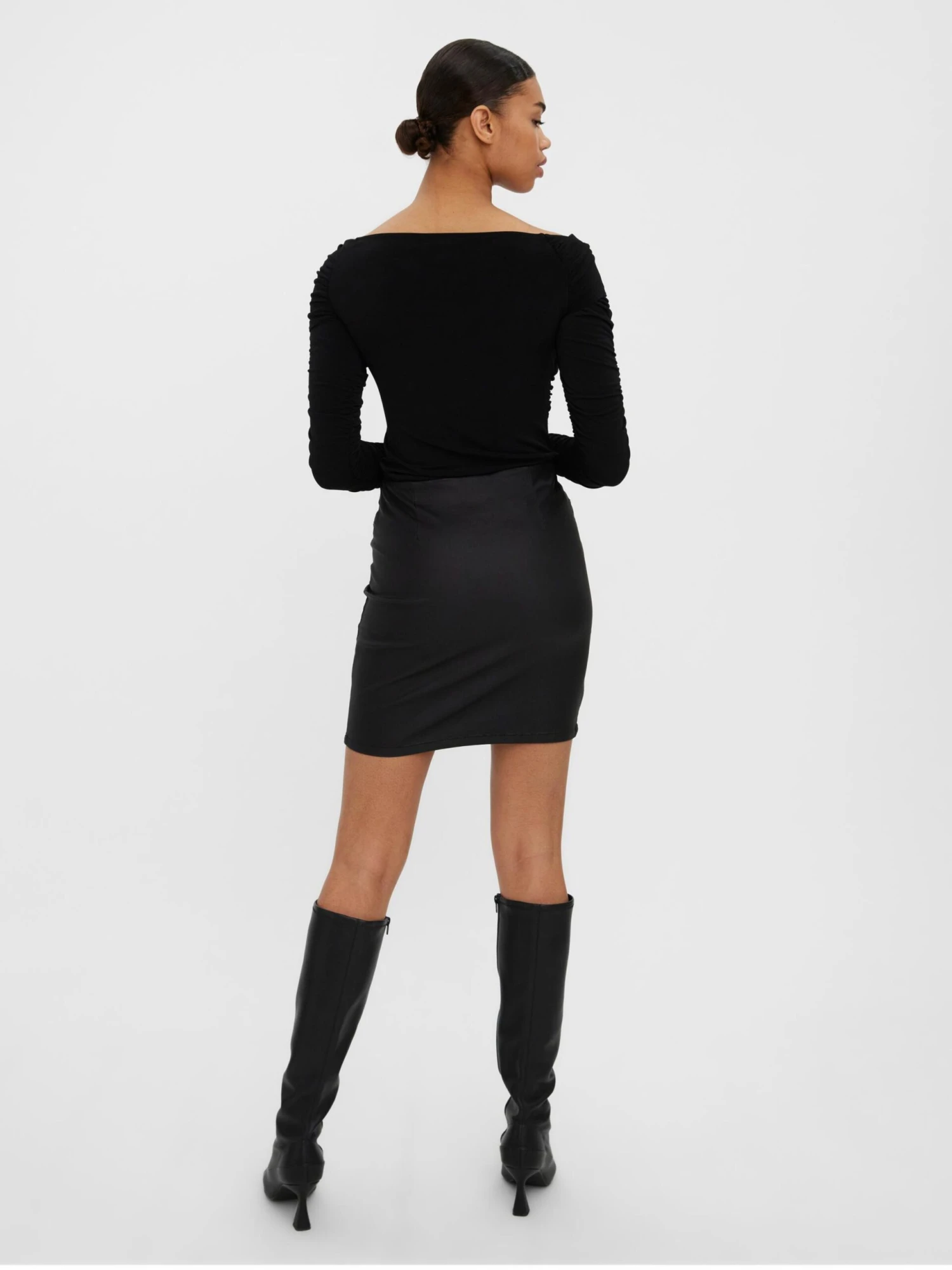 Vero Moda Mini Rokken Rok Lizz Dames Zwart 5 Vero Moda Mini Rokken Rok Lizz Dames Zwart - Afbeelding 3