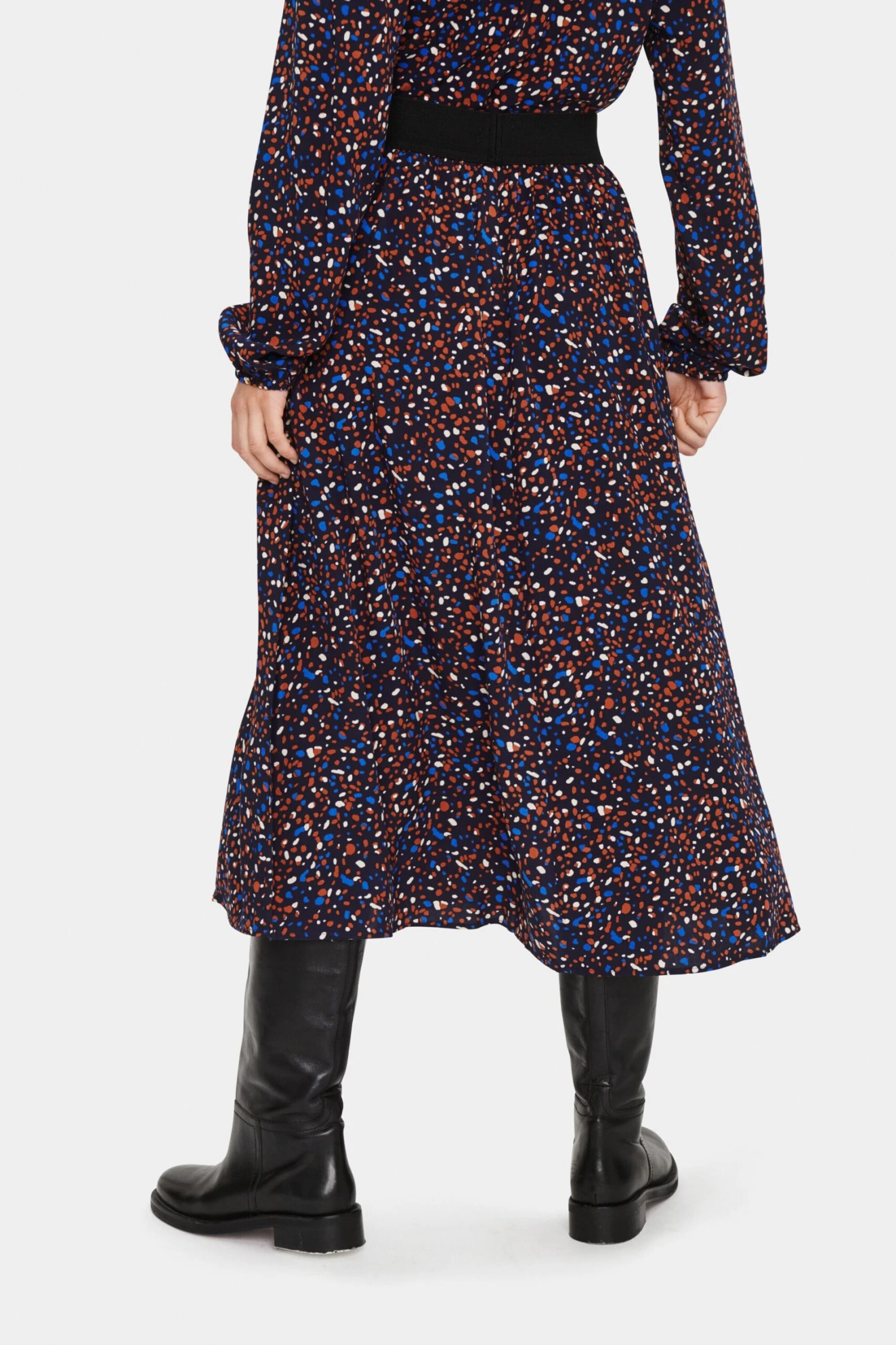 Saint Tropez Midi Rokken Rok Inka Dames Navy 6 Saint Tropez Midi Rokken Rok Inka Dames Navy - Afbeelding 4