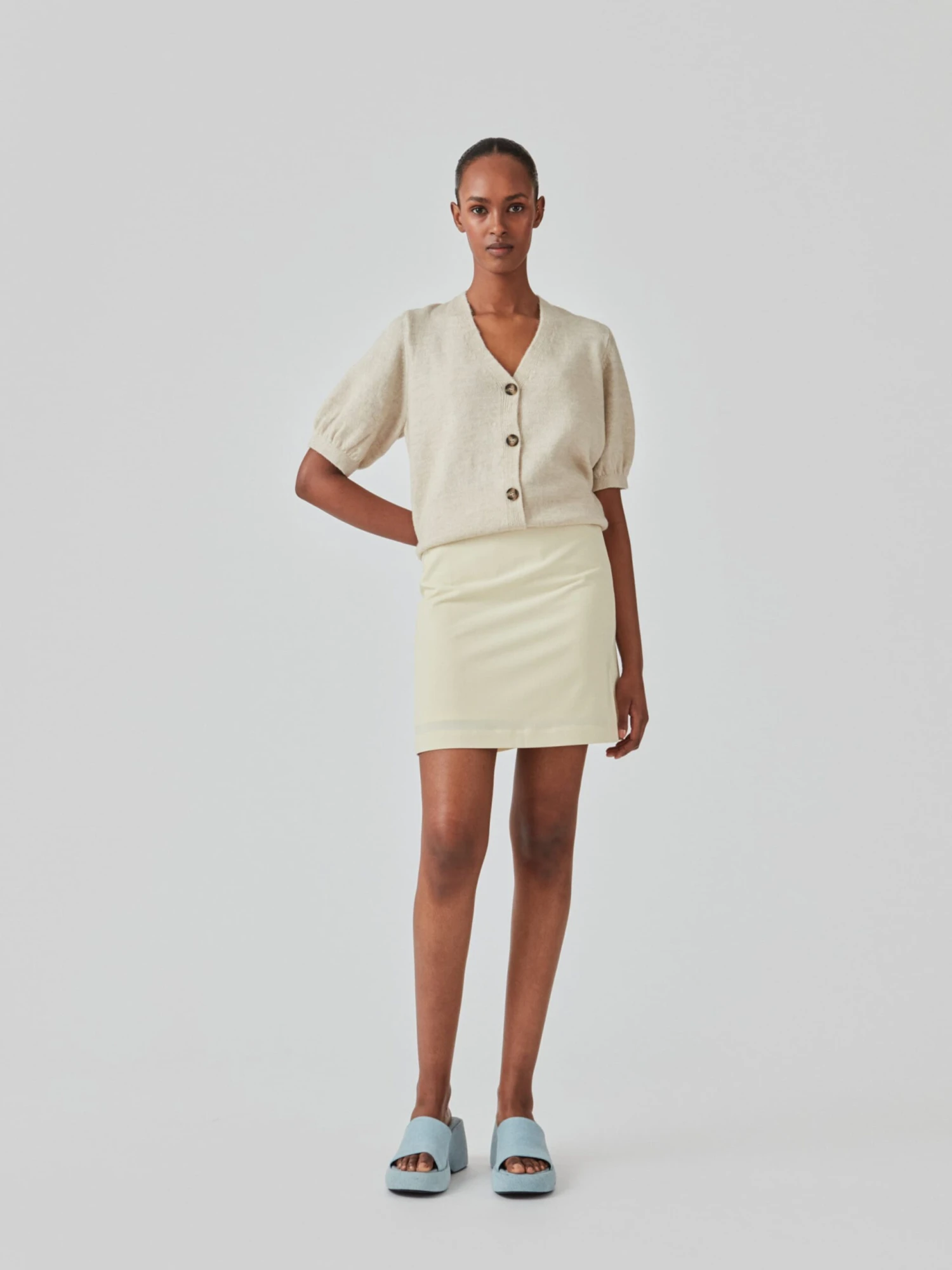 Modström Mini Rokken Rok Darin Dames Lichtgeel 6 Modström Mini Rokken Rok Darin Dames Lichtgeel - Afbeelding 4