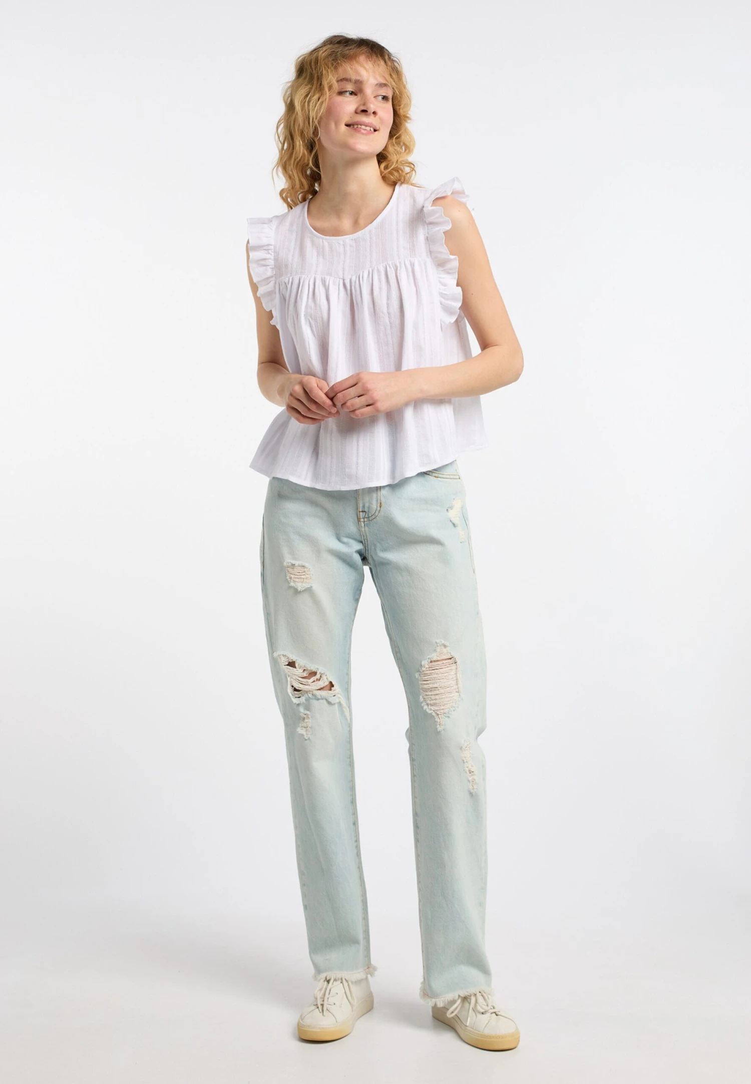 DreiMaster Vintage Blouse Tops Blouse Dames Wit / Offwhite 7 DreiMaster Vintage Blouse Tops Blouse Dames Wit / Offwhite - Afbeelding 5