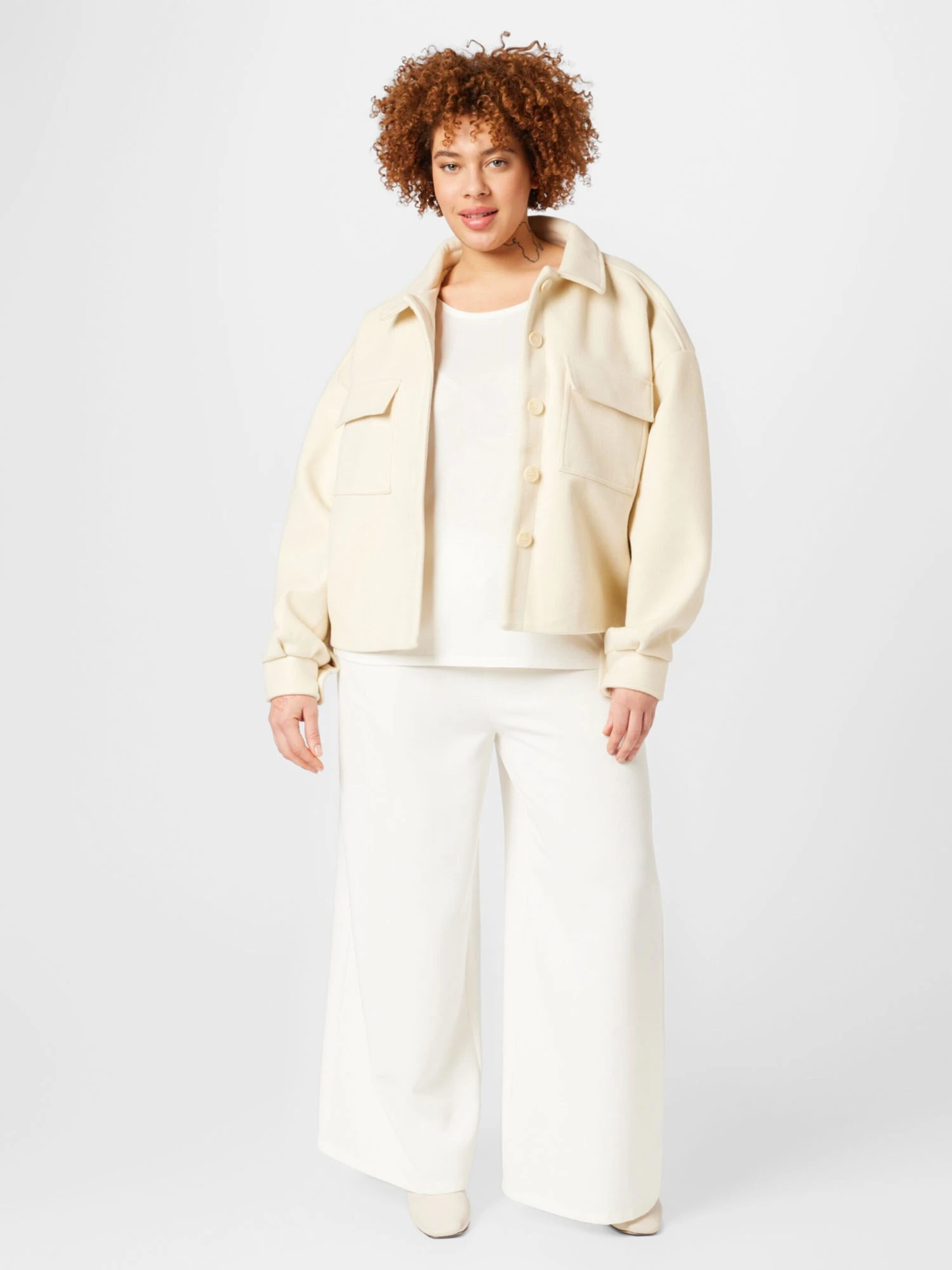 Vero Moda Curve T-shirts Shirt Aya Dames Wit 7 Vero Moda Curve T-shirts Shirt Aya Dames Wit - Afbeelding 5