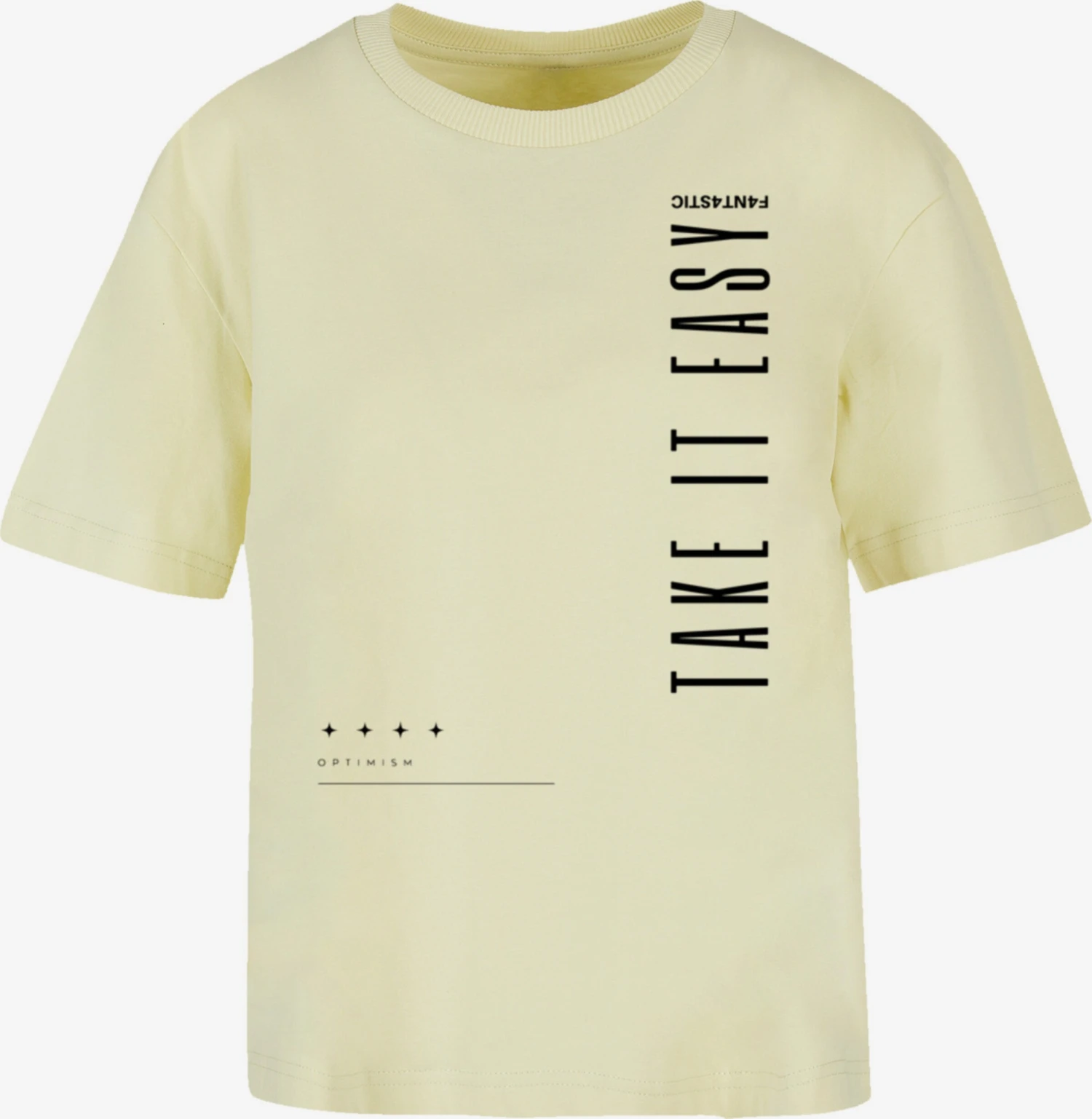 F4NT4STIC T-shirts Shirt Take It Easy Dames Geel 3 F4NT4STIC T-shirts Shirt Take It Easy Dames Geel