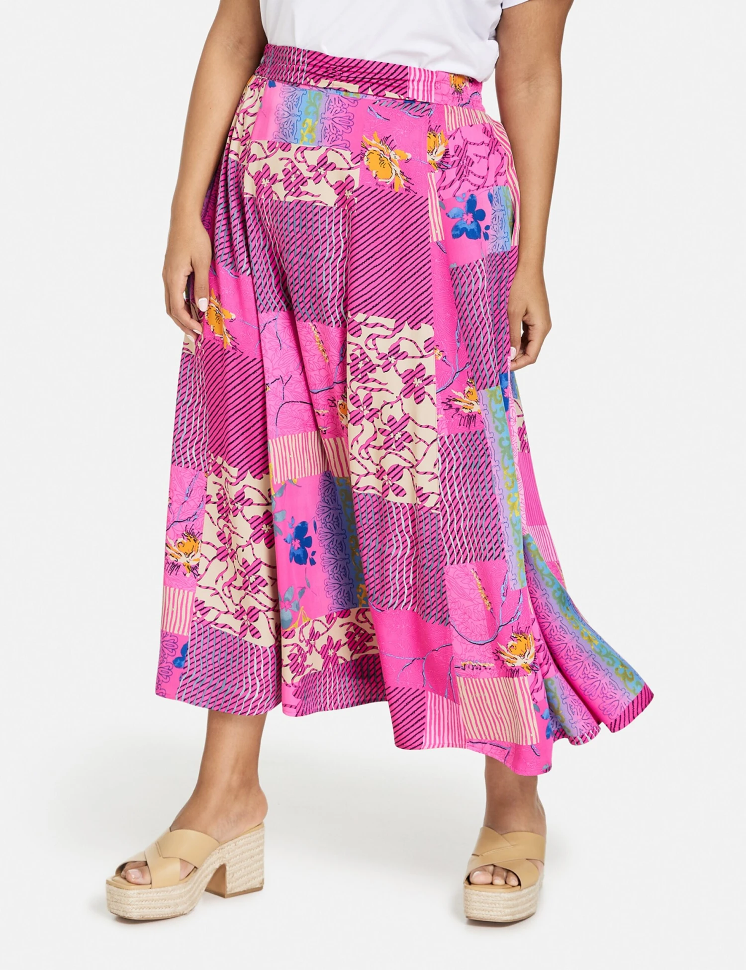 Maxi Rokken Rok Dames Magenta 5 Maxi Rokken Rok Dames Magenta - Afbeelding 3