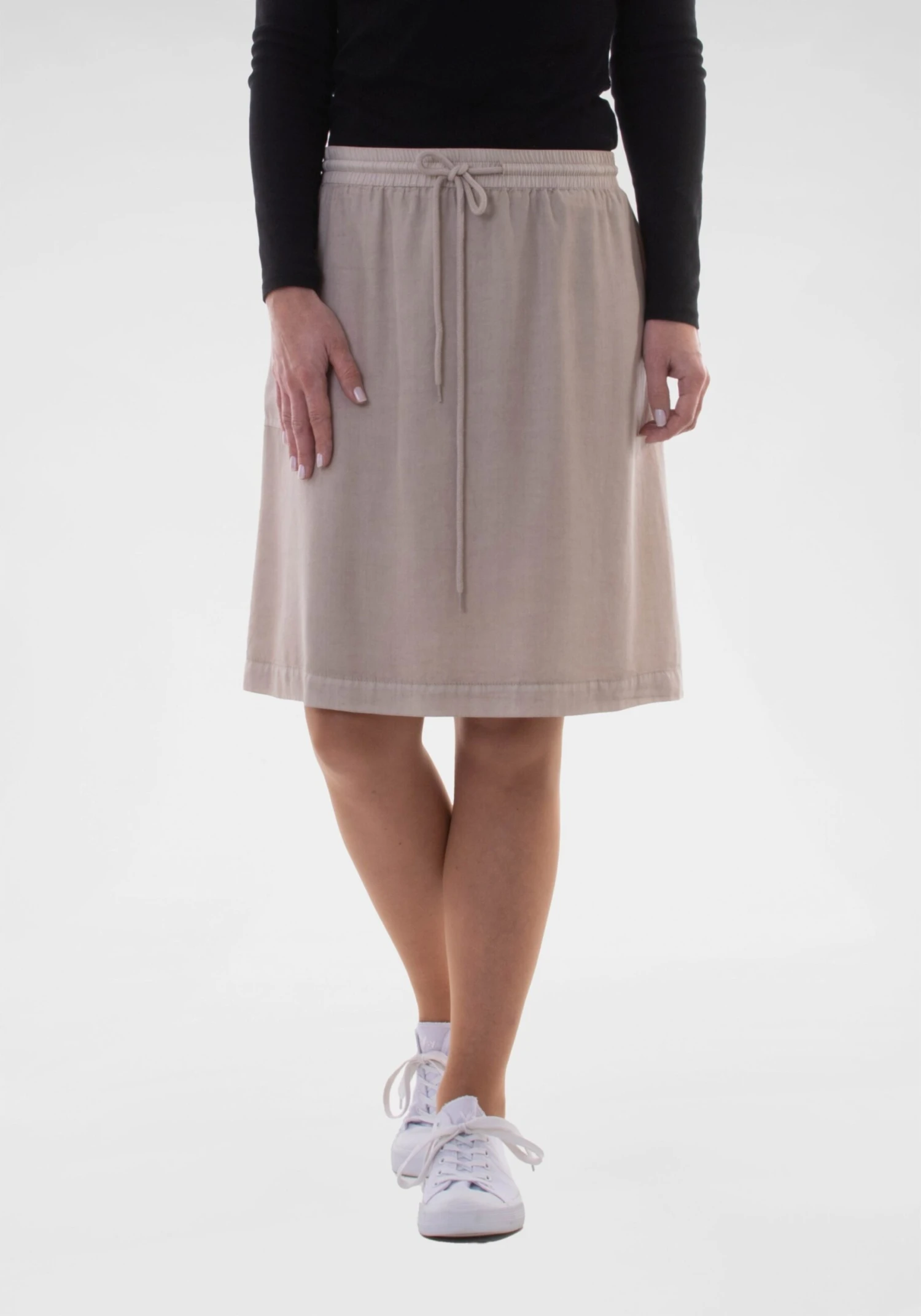 Midi Rokken Rok Dames Sand 4 Midi Rokken Rok Dames Sand - Afbeelding 2