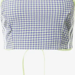 Adidas Originals Crop Tops Top Gingham Dames Limoen / Lila