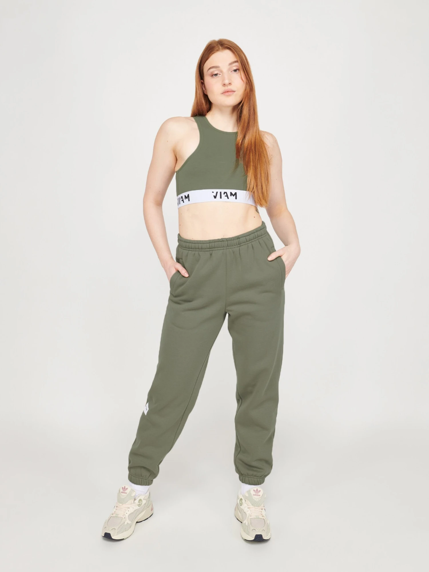 Crop Tops Top Decisive Dames Kaki 5 Crop Tops Top Decisive Dames Kaki - Afbeelding 4