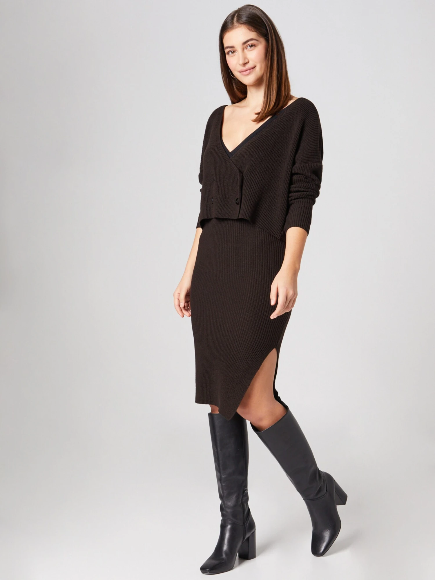 Midi Rokken Rok Tia Dames Donkerbruin 7 Midi Rokken Rok Tia Dames Donkerbruin - Afbeelding 5