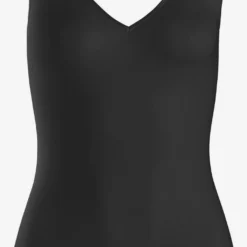 HANRO Tanktops Top Cotton Seamless Dames Zwart