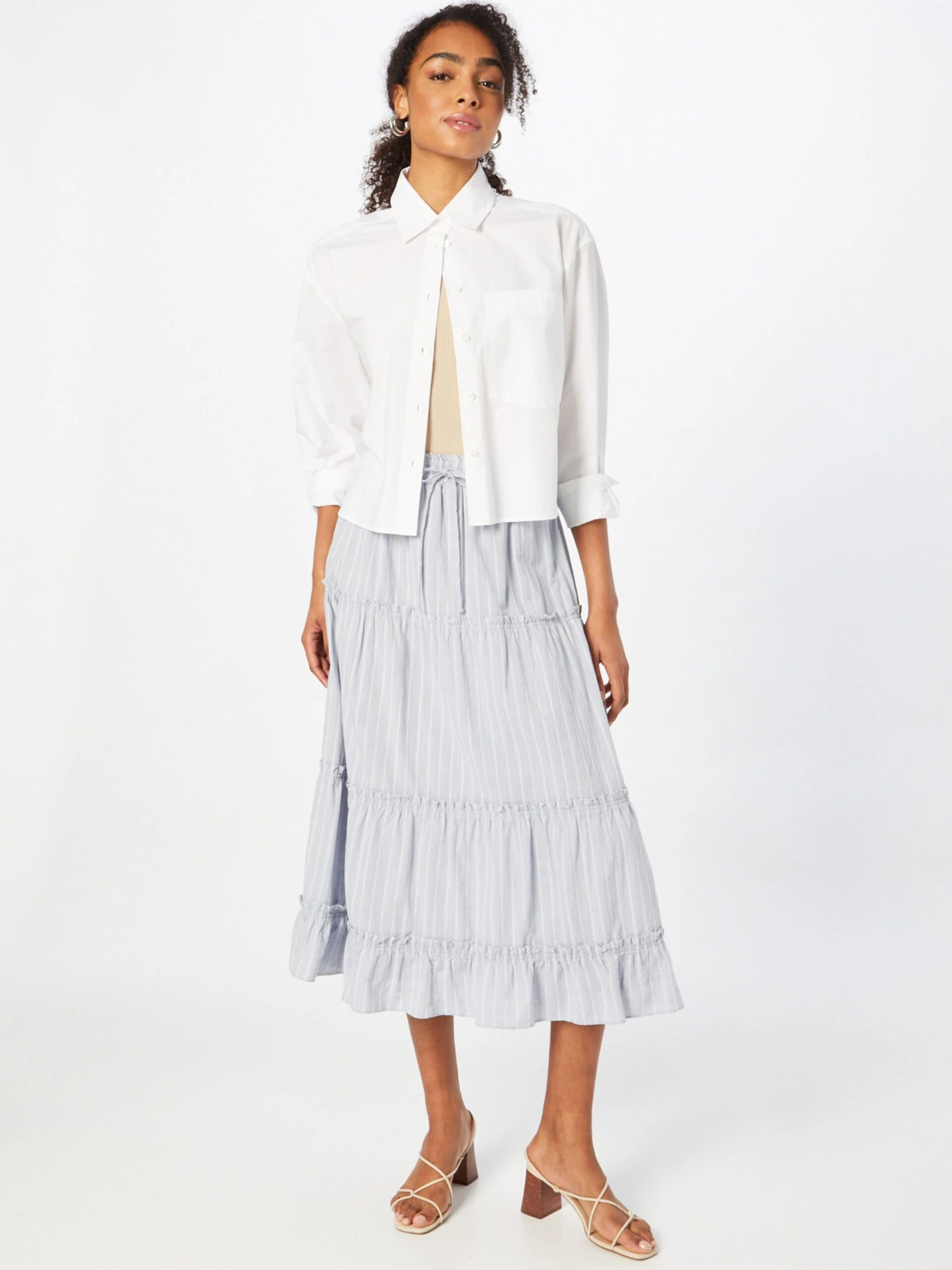 Madewell Midi Rokken Rok Dames Lichtgrijs 7 Madewell Midi Rokken Rok Dames Lichtgrijs - Afbeelding 5