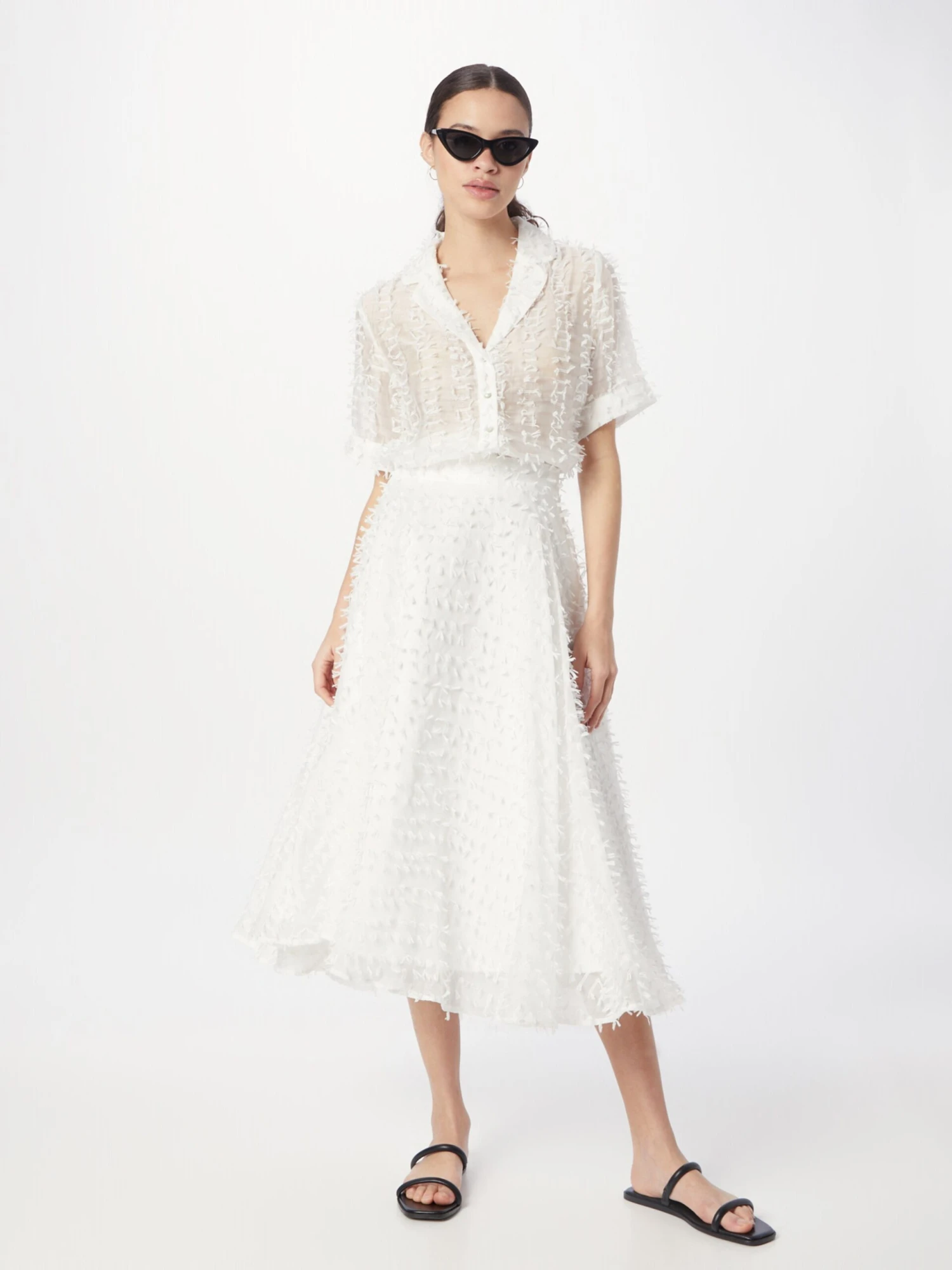 Midi Rokken Rok NANNA Dames Wit 7 Midi Rokken Rok NANNA Dames Wit - Afbeelding 5