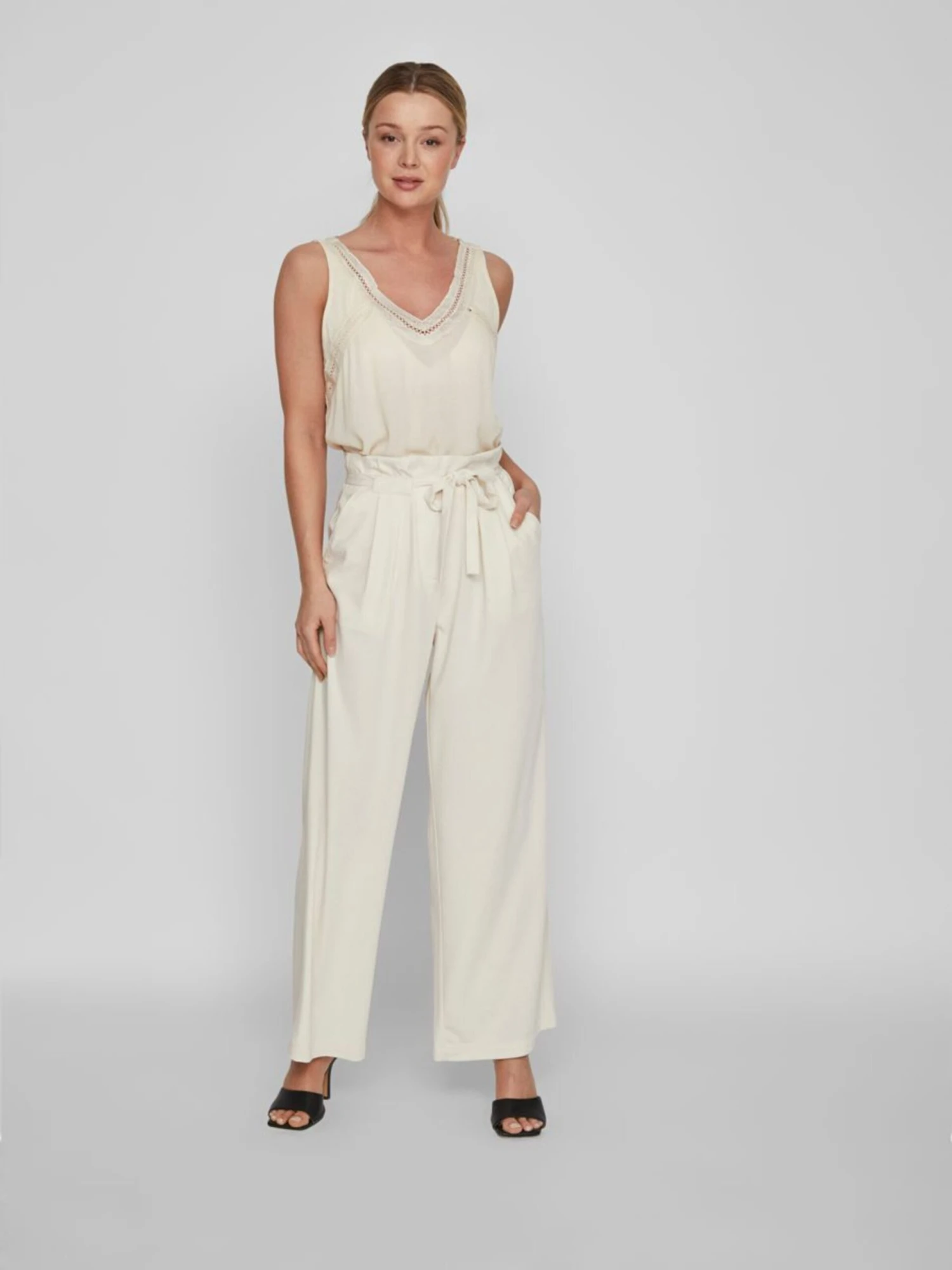 Vila Tanktops Top Dames Crème 5 Vila Tanktops Top Dames Crème - Afbeelding 3