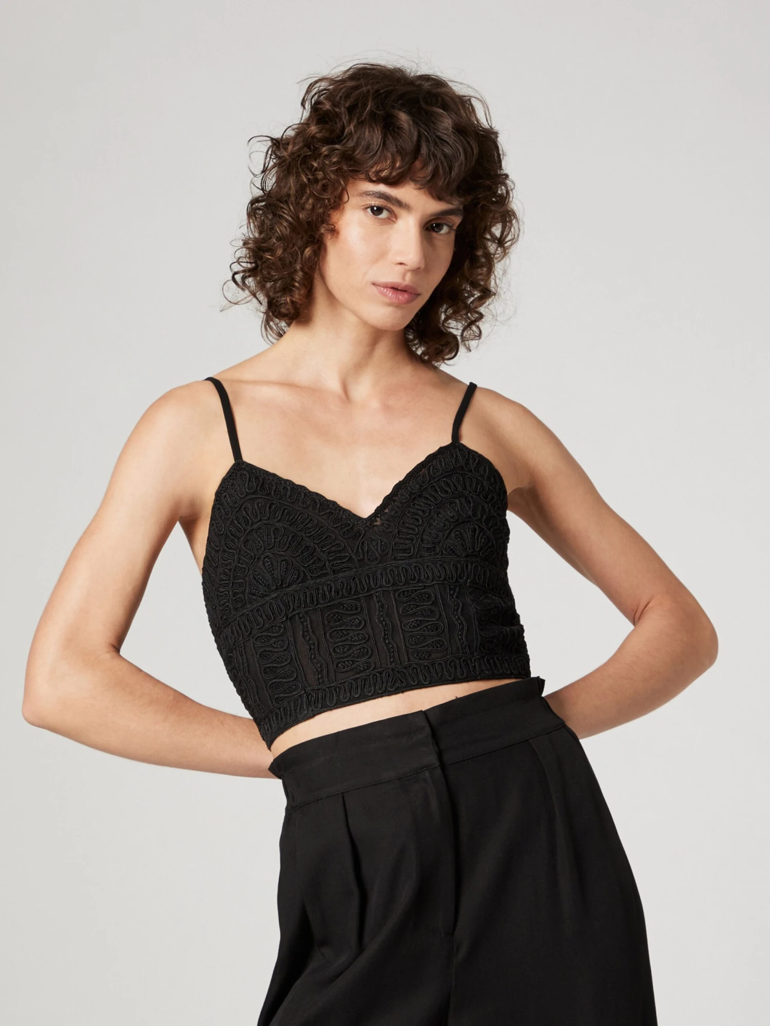 Crop Tops Top Cara Dames Zwart 6 Crop Tops Top Cara Dames Zwart - Afbeelding 4