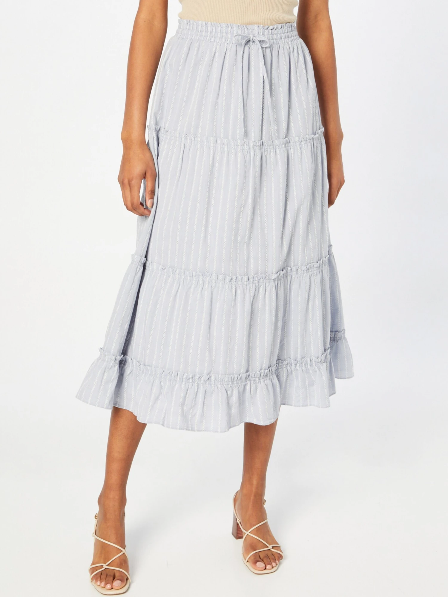 Madewell Midi Rokken Rok Dames Lichtgrijs 5 Madewell Midi Rokken Rok Dames Lichtgrijs - Afbeelding 3