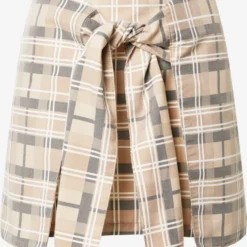 Mini Rokken Rok Tie Front Dames Bruin / Lichtbruin