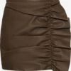 Faina Leren Rokken Rok Dames Donkerbruin -About You Winkel 60603d38dc53f2760b28daf7deb88307