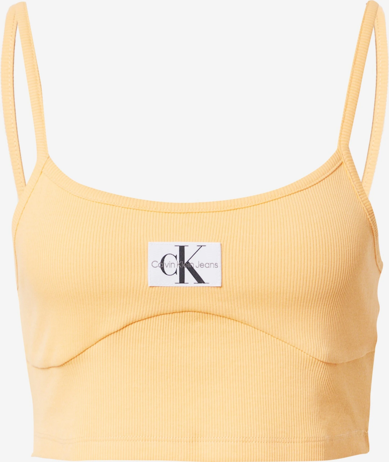 Calvin Klein Jeans Crop Tops Top Dames Pasteloranje 3 Calvin Klein Jeans Crop Tops Top Dames Pasteloranje
