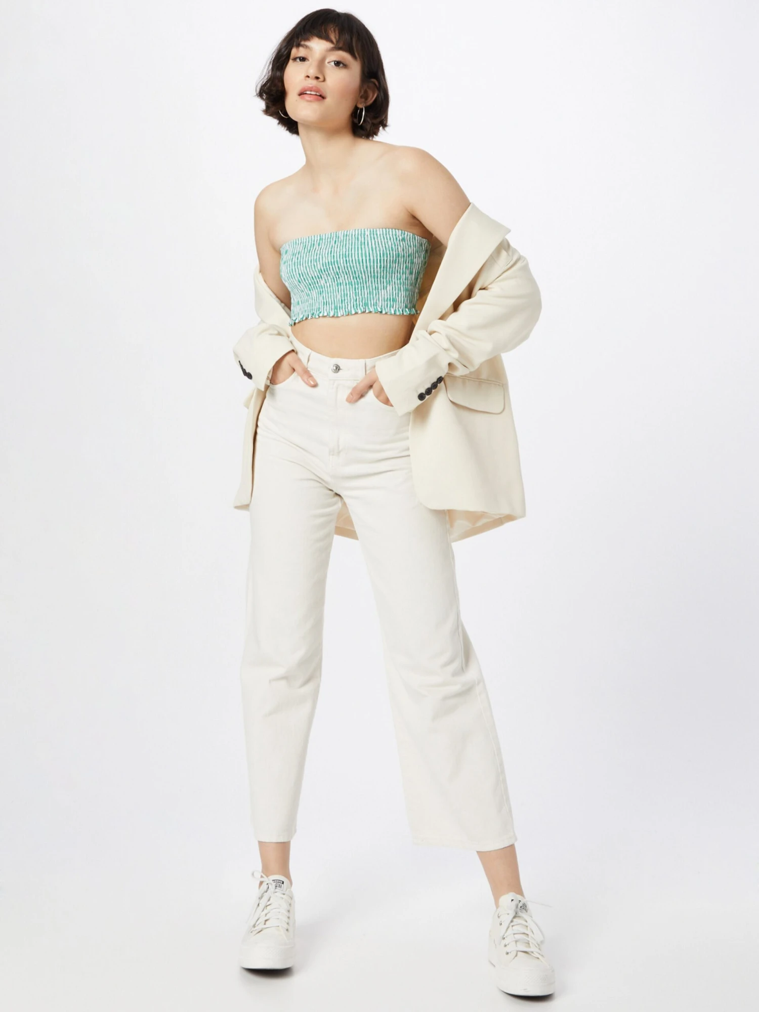Motel Crop Tops Top KUPKEE Dames Jade Groen 7 Motel Crop Tops Top KUPKEE Dames Jade Groen - Afbeelding 5