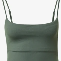Crop Tops Top Dames Donkergroen