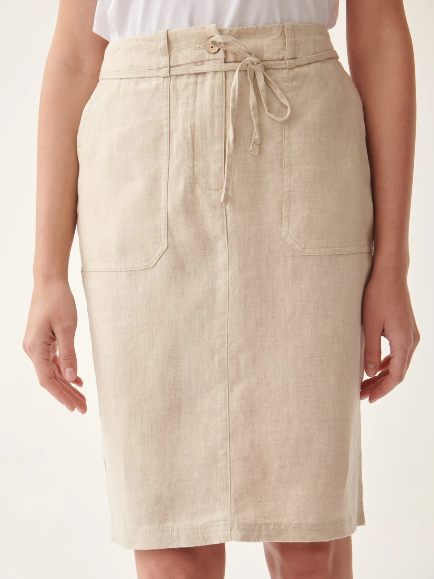 Midi Rokken Rok Szami Dames Beige 6 Midi Rokken Rok Szami Dames Beige - Afbeelding 4