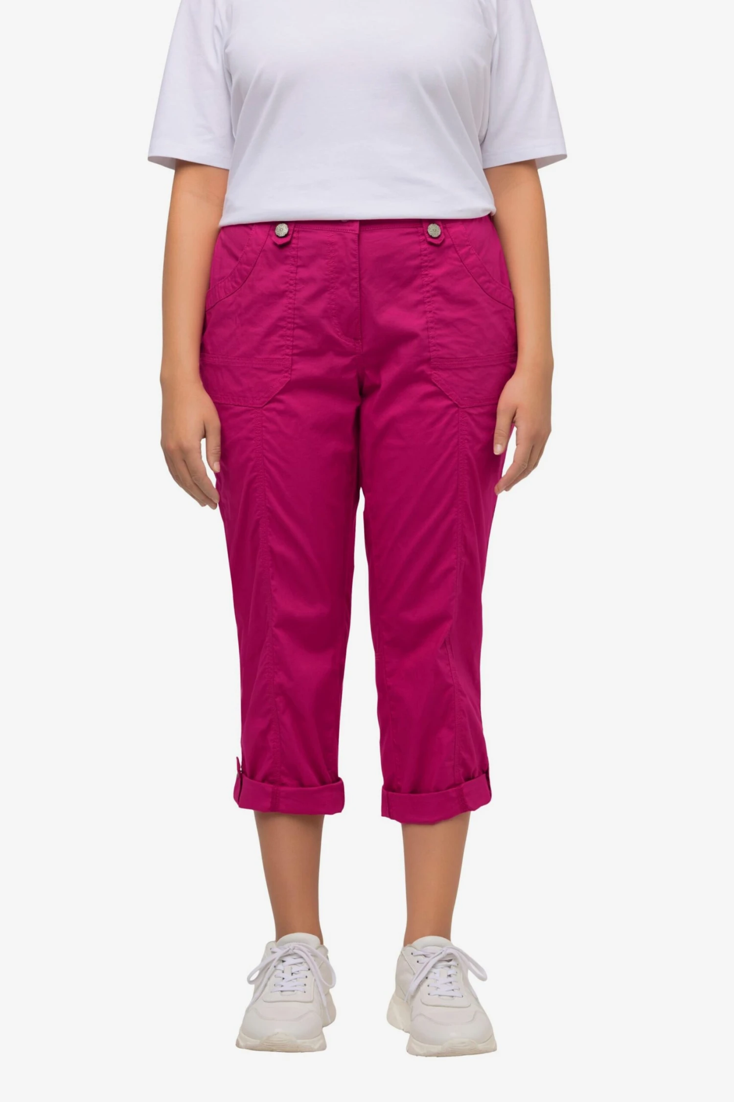 Ulla Popken Pantalons Bootcut Broek Dames Fuchsia 5 Ulla Popken Pantalons Bootcut Broek Dames Fuchsia - Afbeelding 3