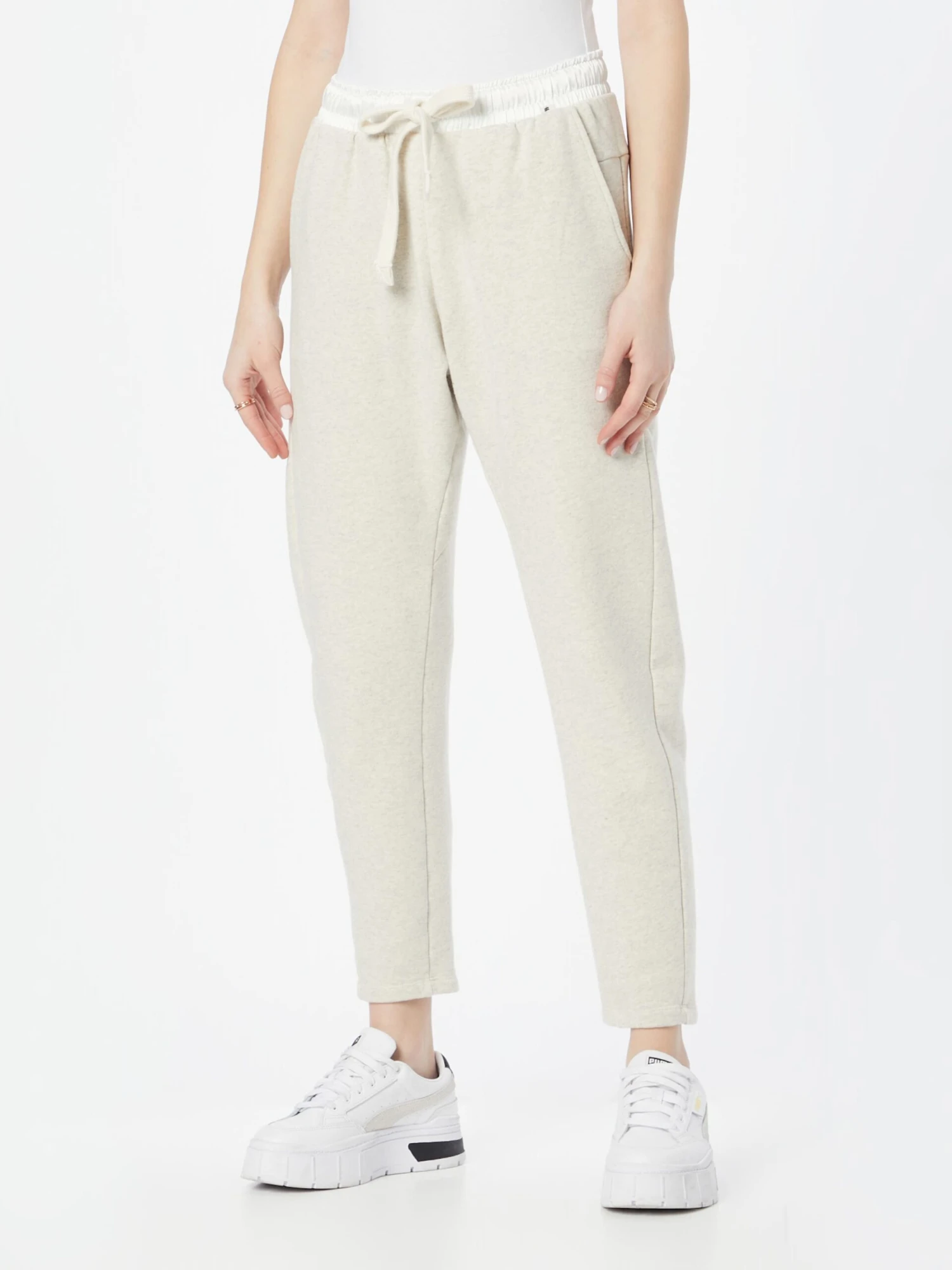 Pantalons Tapered Broek Dames Wit / Wit Gemêleerd 5 Pantalons Tapered Broek Dames Wit / Wit Gemêleerd - Afbeelding 3