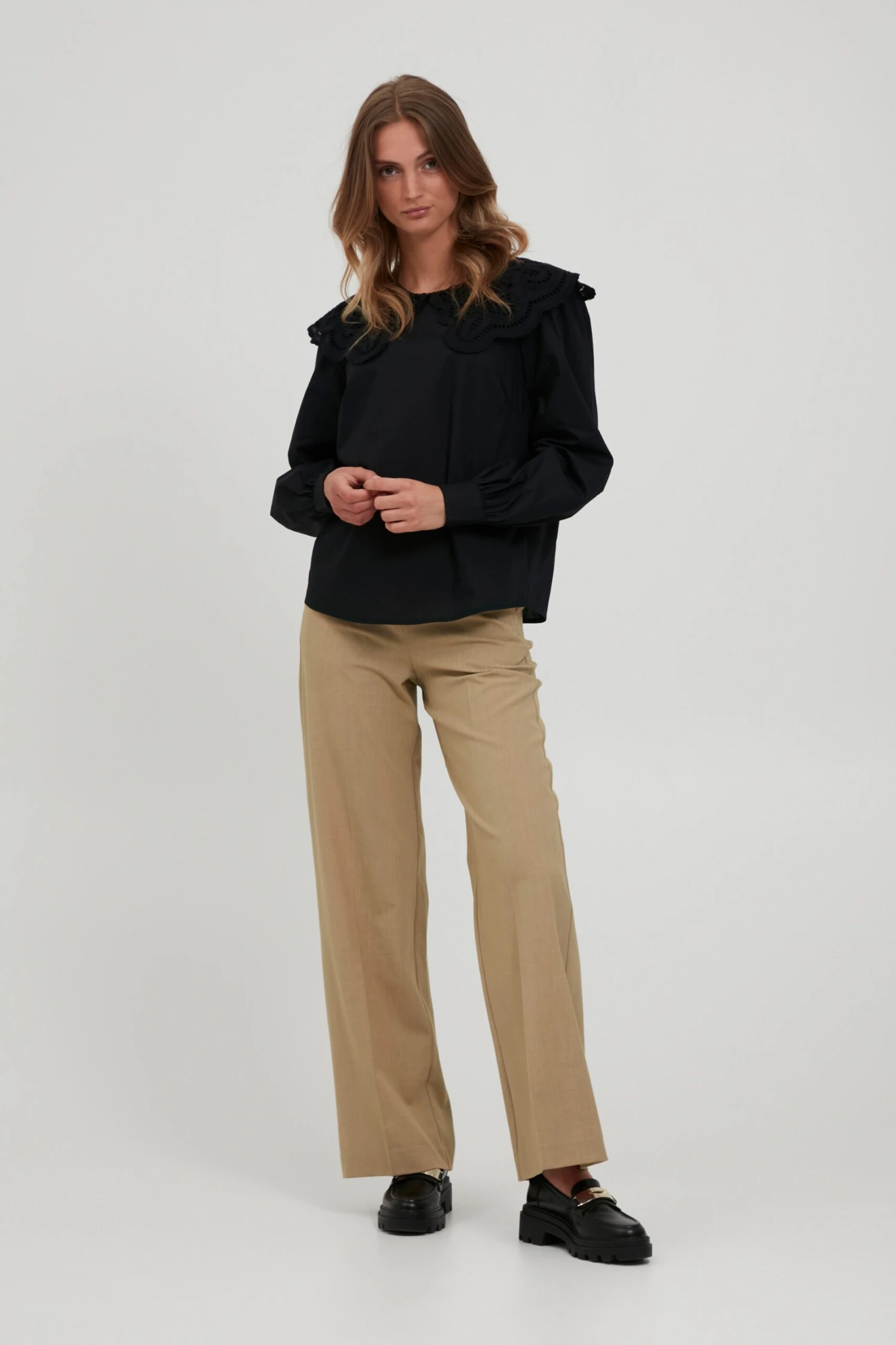 B.young Pantalons Loosefit Broek BYDANTA Dames Beige 5 B.young Pantalons Loosefit Broek BYDANTA Dames Beige - Afbeelding 3