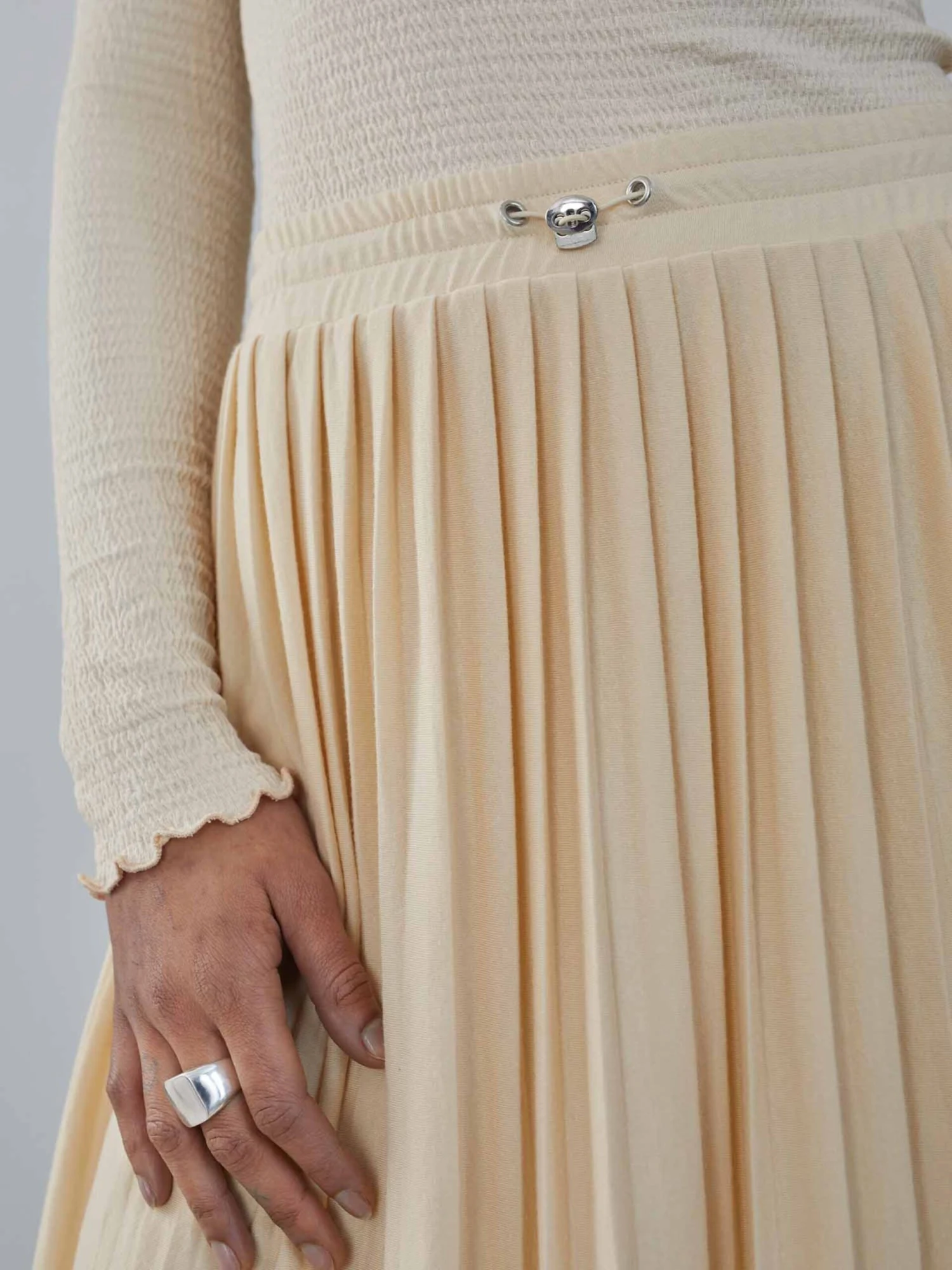 Midi Rokken Rok Bianca Dames Beige / Crème 8 Midi Rokken Rok Bianca Dames Beige / Crème - Afbeelding 6