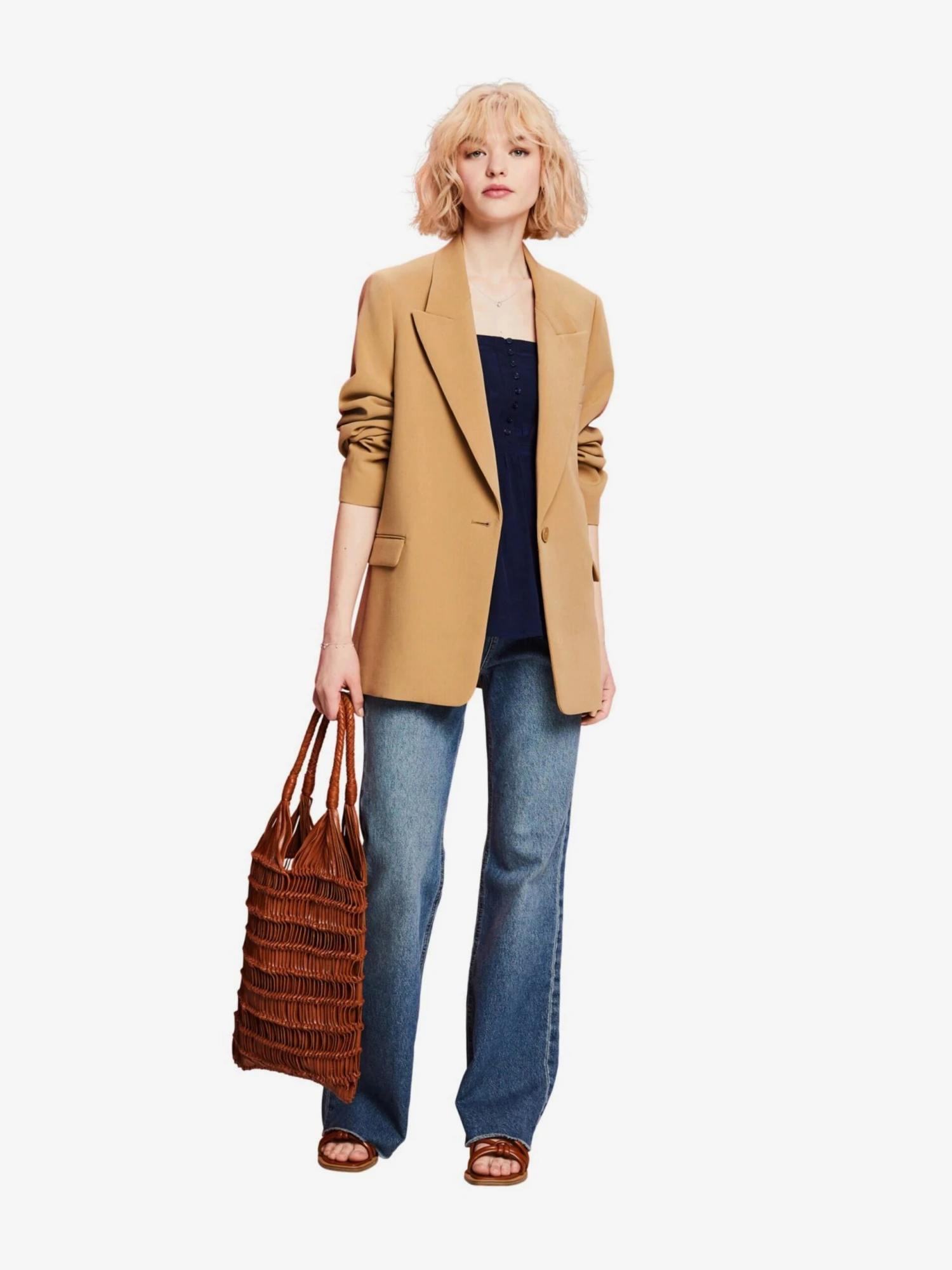 ESPRIT Blouse Tops Blouse Dames Navy 6 ESPRIT Blouse Tops Blouse Dames Navy - Afbeelding 4